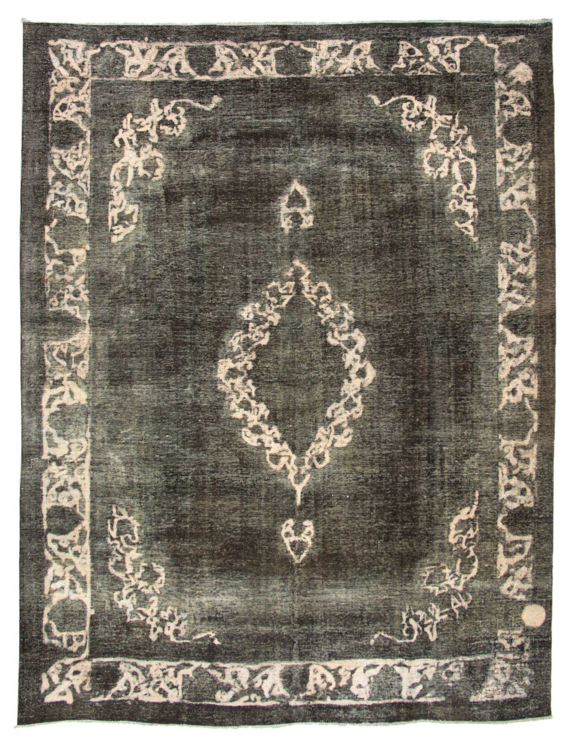 Hand-knotted Color Transition Black Wool Rug 9'8" x 12'6" Size: 9'8" x 12'6"  
