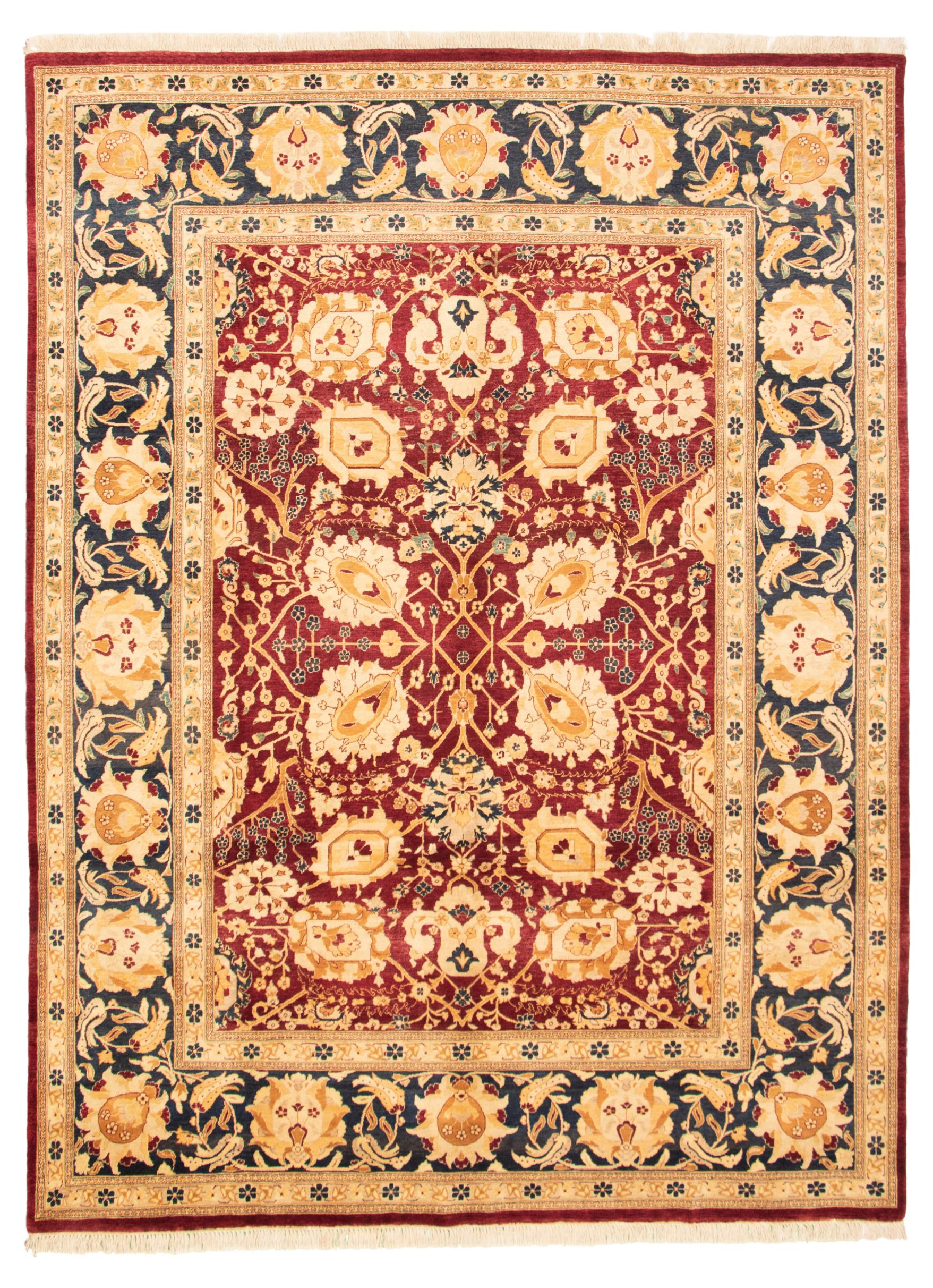 Hand-knotted Pako Persian 18/20 Dark Red Wool Rug 8'10" x 11'10" Size: 8'10" x 11'10"  