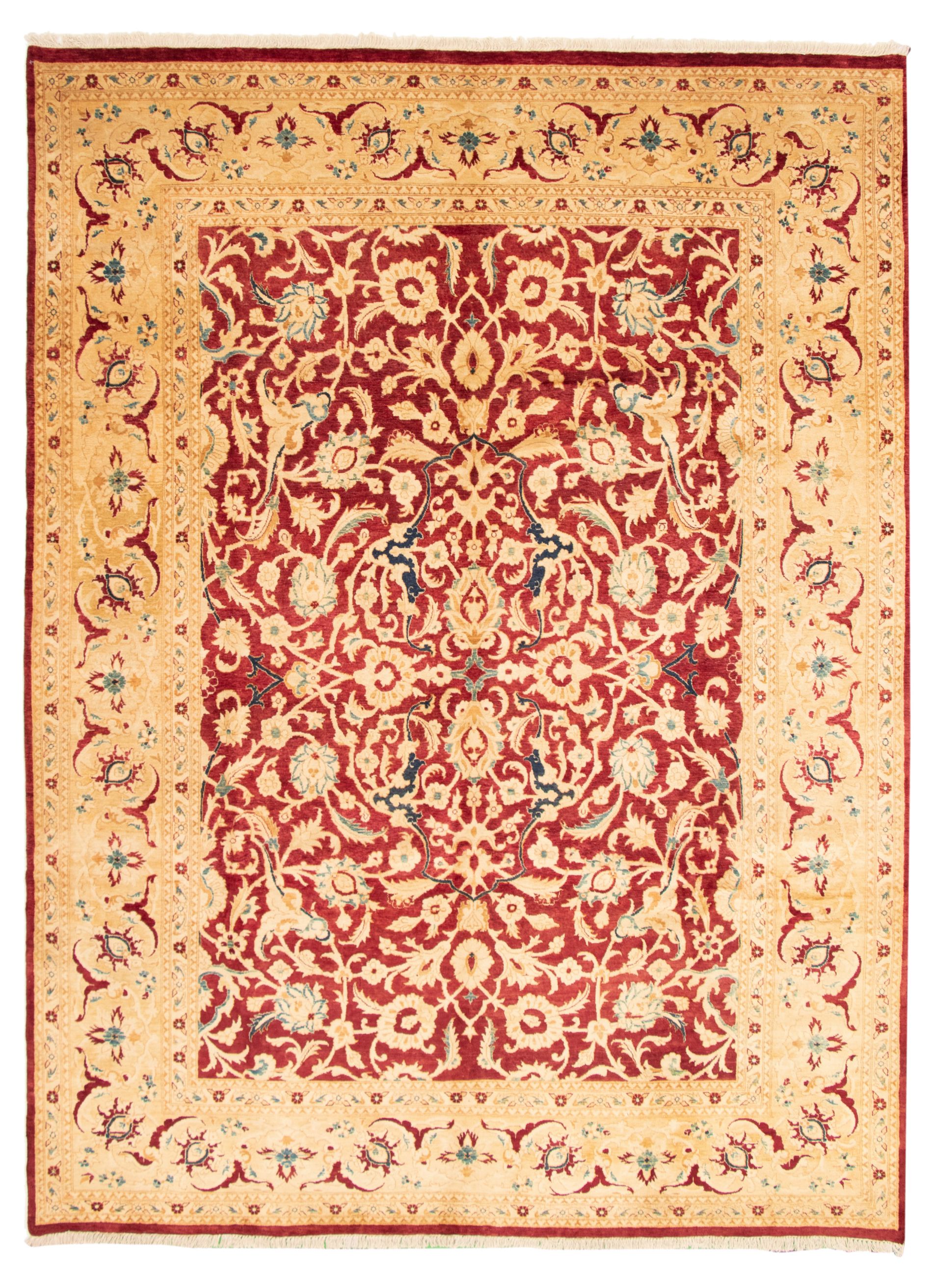 Hand-knotted Pako Persian 18/20 Red Wool Rug 9'0" x 12'0" Size: 9'0" x 12'0"  