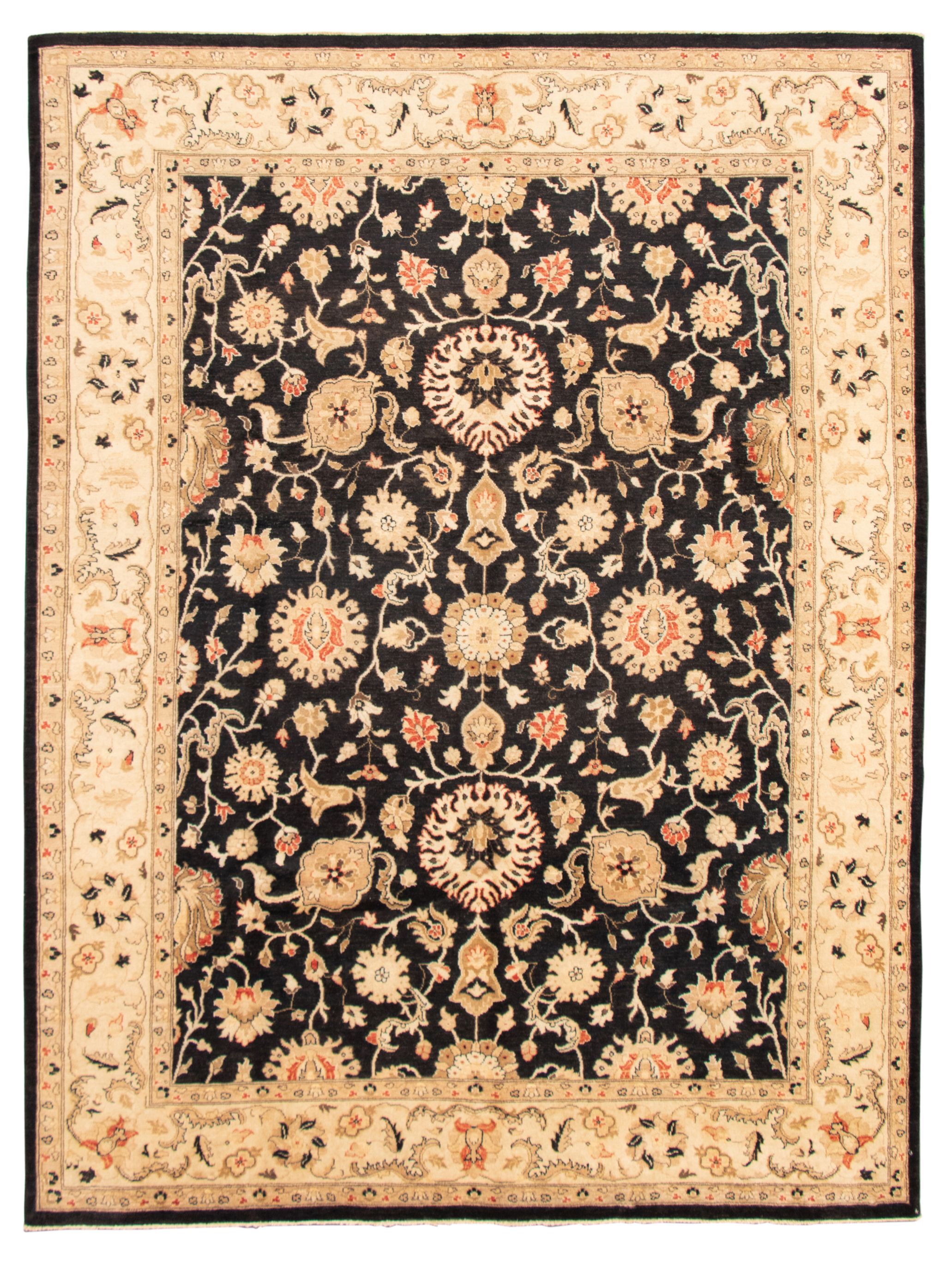 Hand-knotted Chobi Finest Black Wool Rug 8'10" x 11'9" Size: 8'10" x 11'9"  