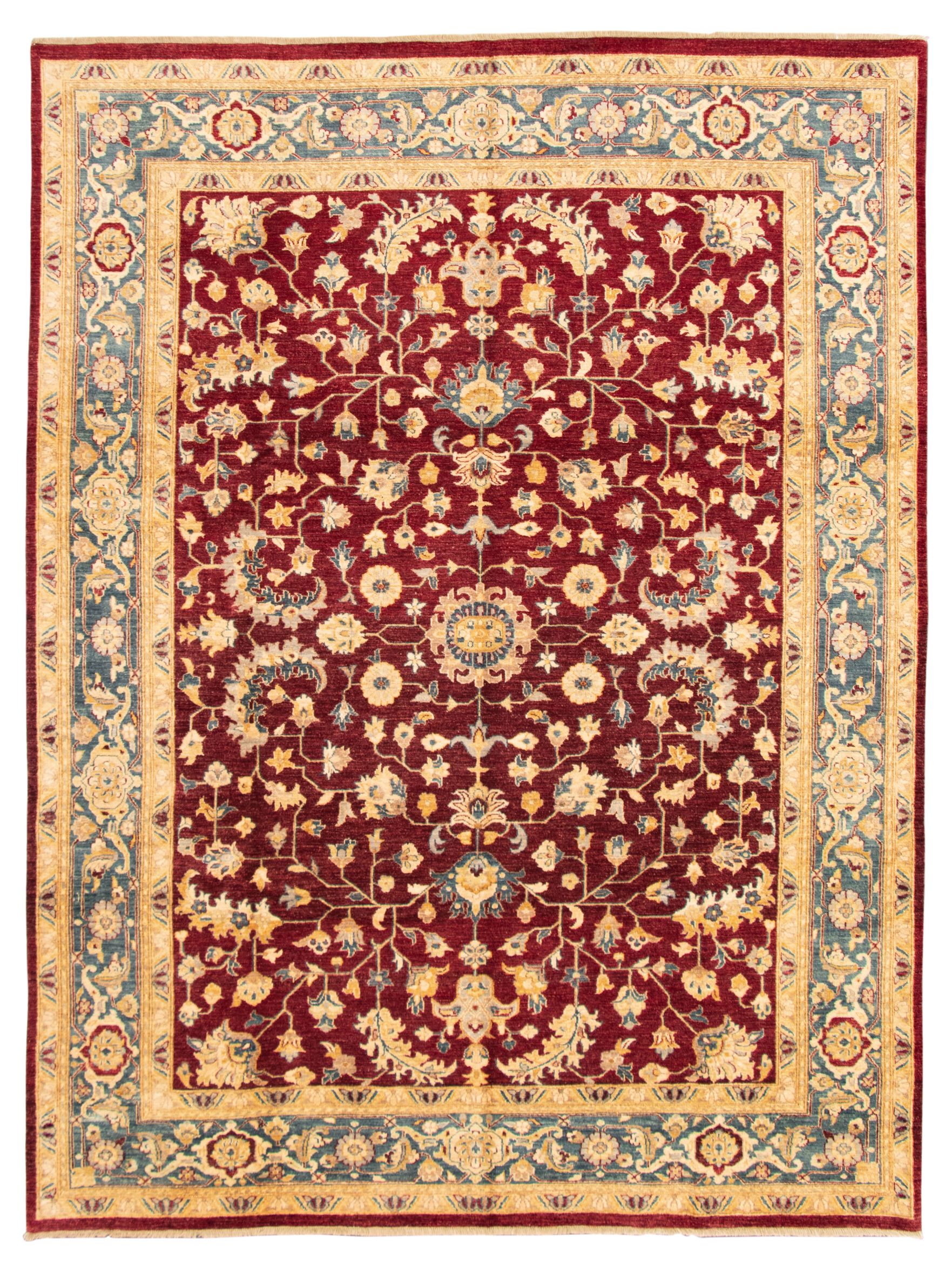 Hand-knotted Chobi Finest Dark Red Wool Rug 9'0" x 12'0"  Size: 9'0" x 12'0"  