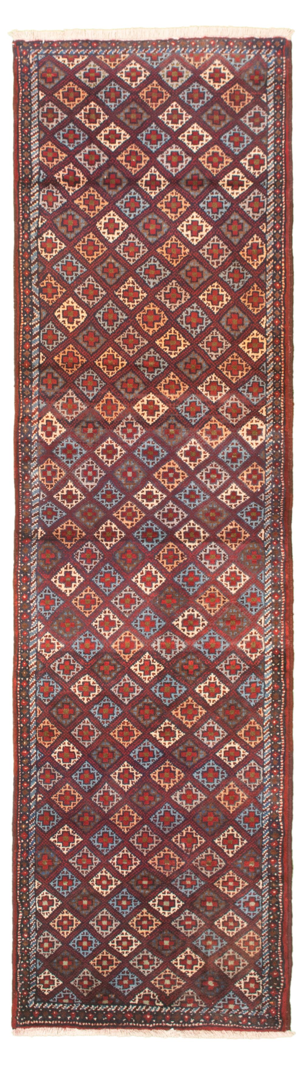 Hand-knotted Authentic Turkish Burgundy Wool Rug 2'8" x 9'5" Size: 2'7" x 9'5"  