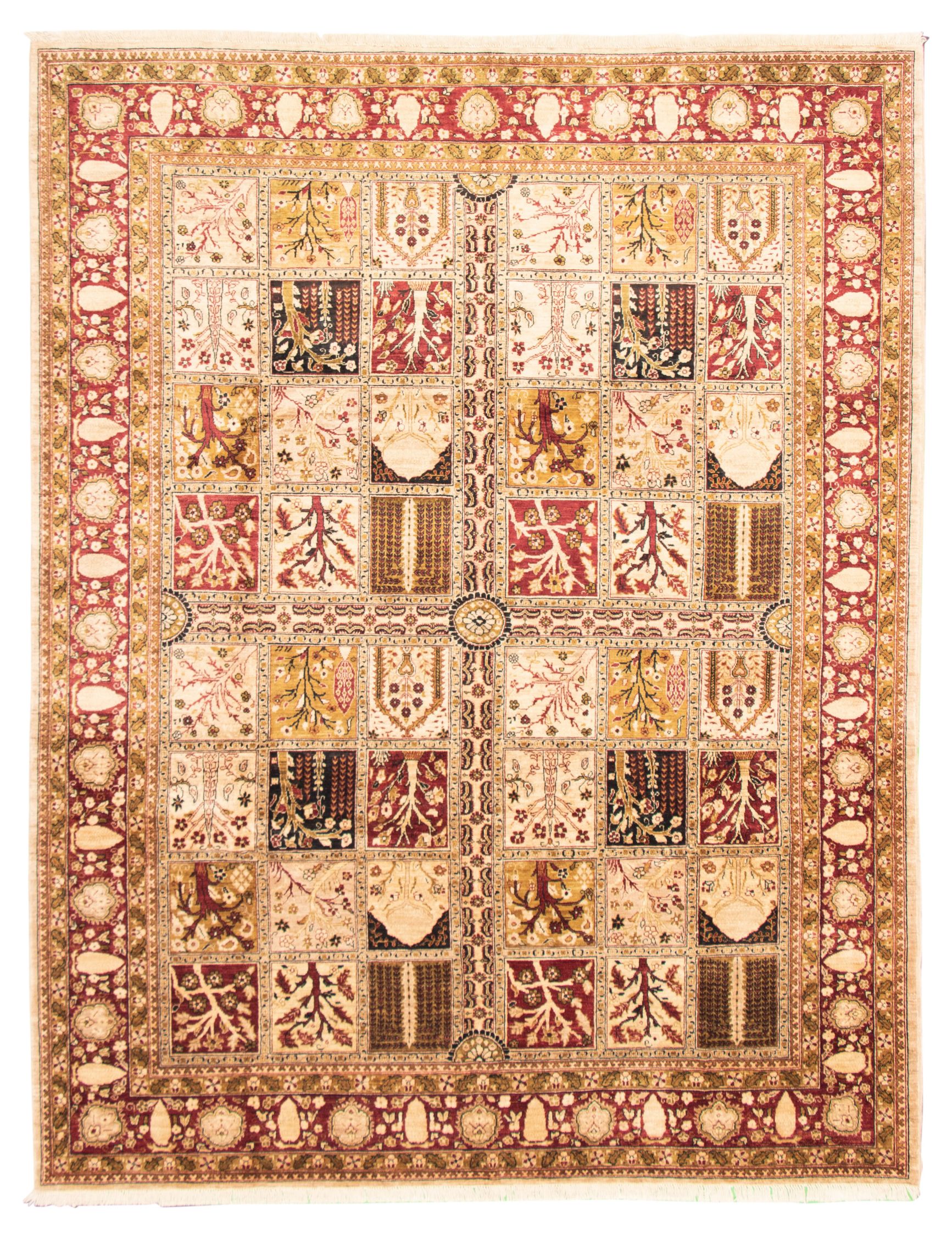 Hand-knotted Chobi Finest Ivory Wool Rug 9'2" x 11'10"  Size: 9'2" x 11'10"  