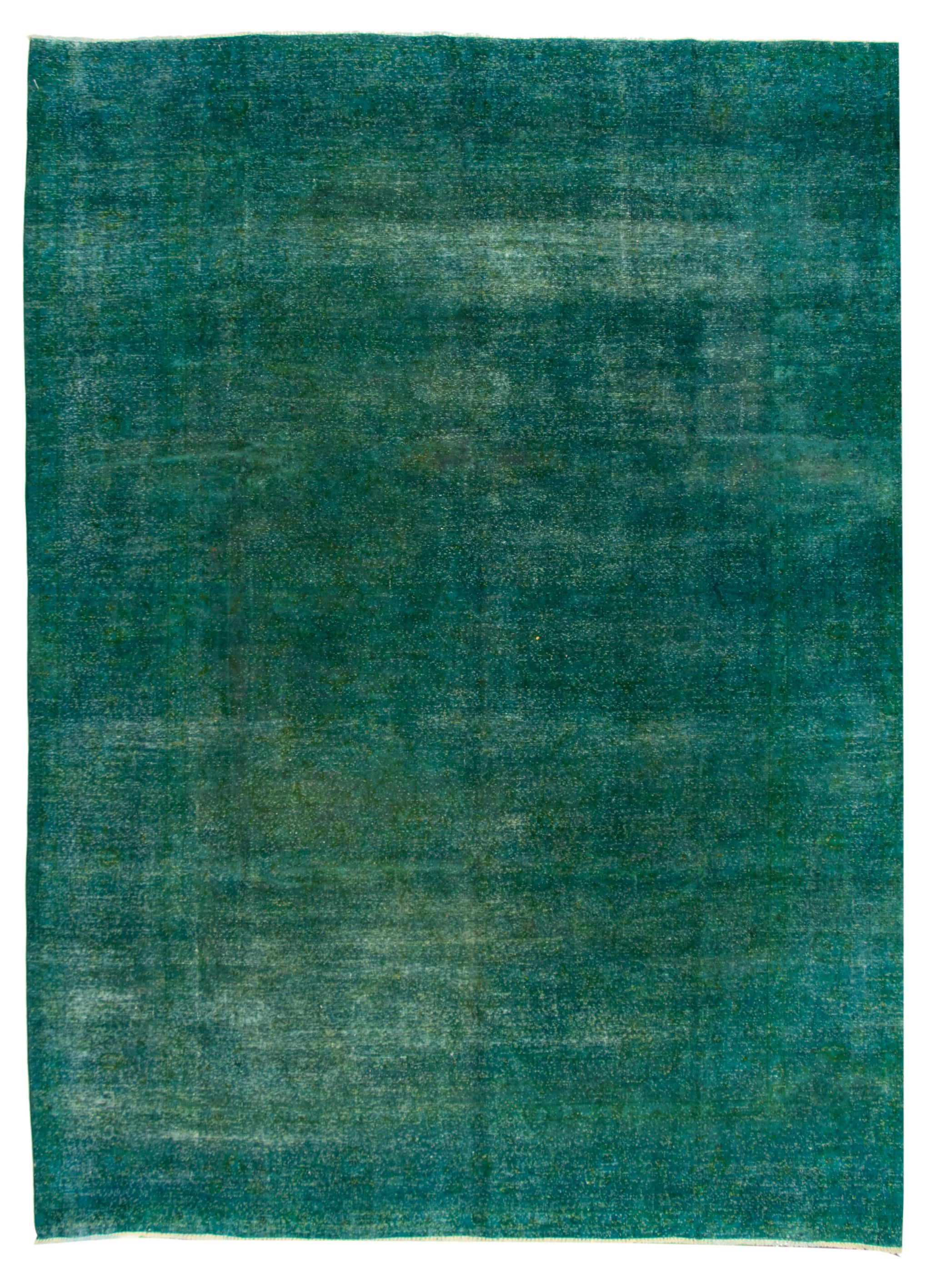 Hand-knotted Color Transition Teal Wool Rug 9'8" x 13'2" Size: 9'8" x 13'2"  
