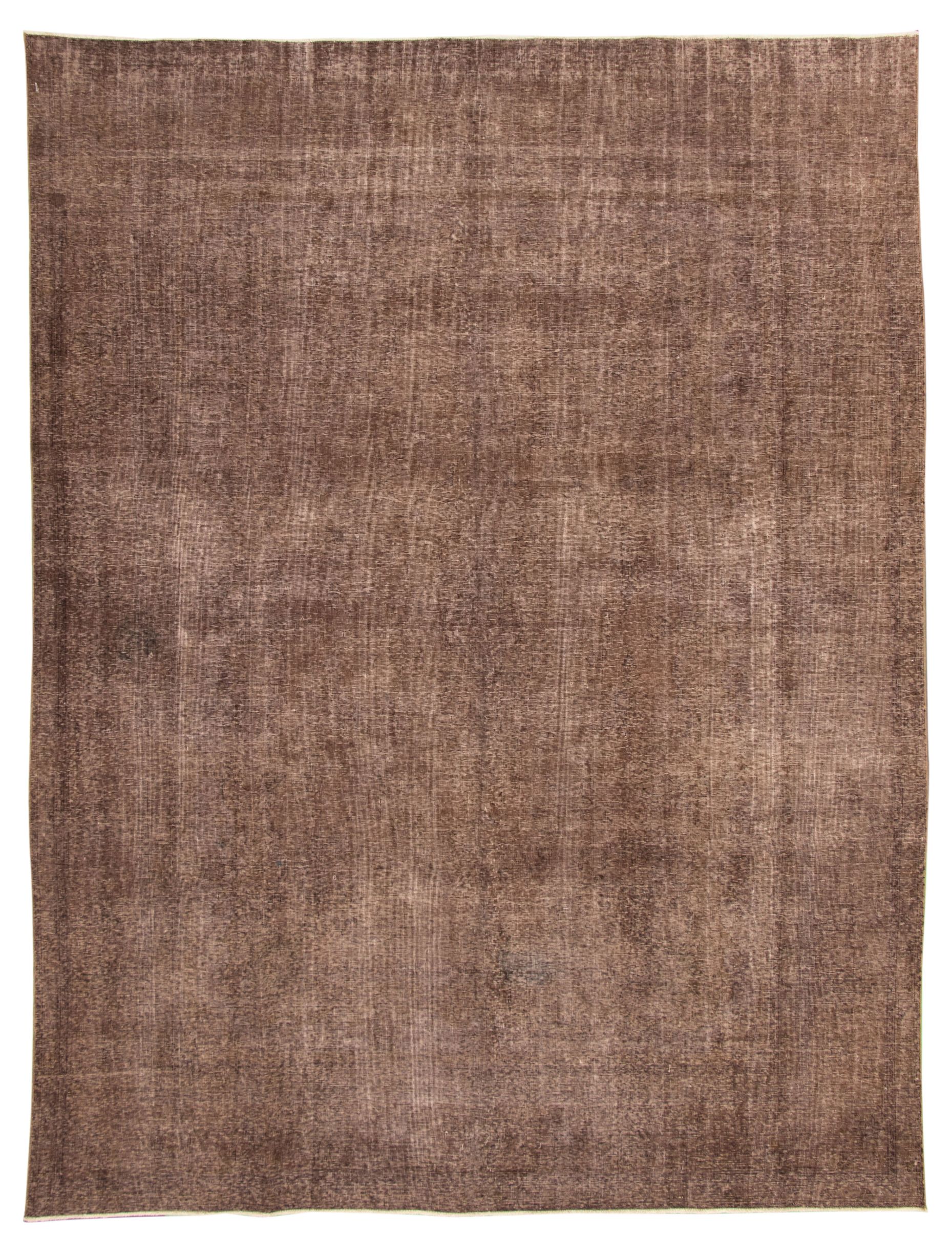 Hand-knotted Color Transition Dark Brown Wool Rug 9'7" x 12'6" Size: 9'7" x 12'6"  