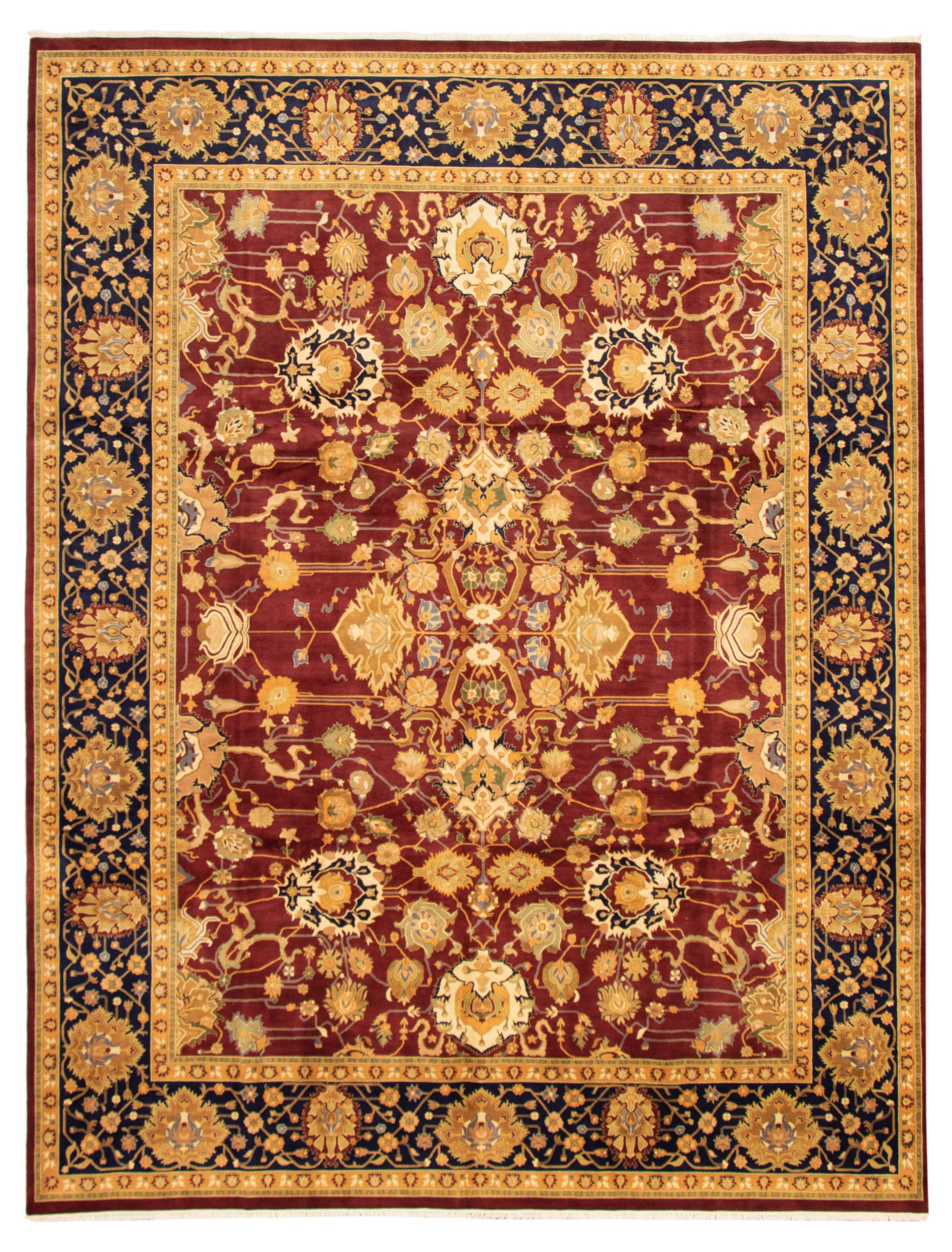 Hand-knotted Pako Persian 18/20 Dark Red Wool Rug 9'2" x 12'0" Size: 9'2" x 12'0"  