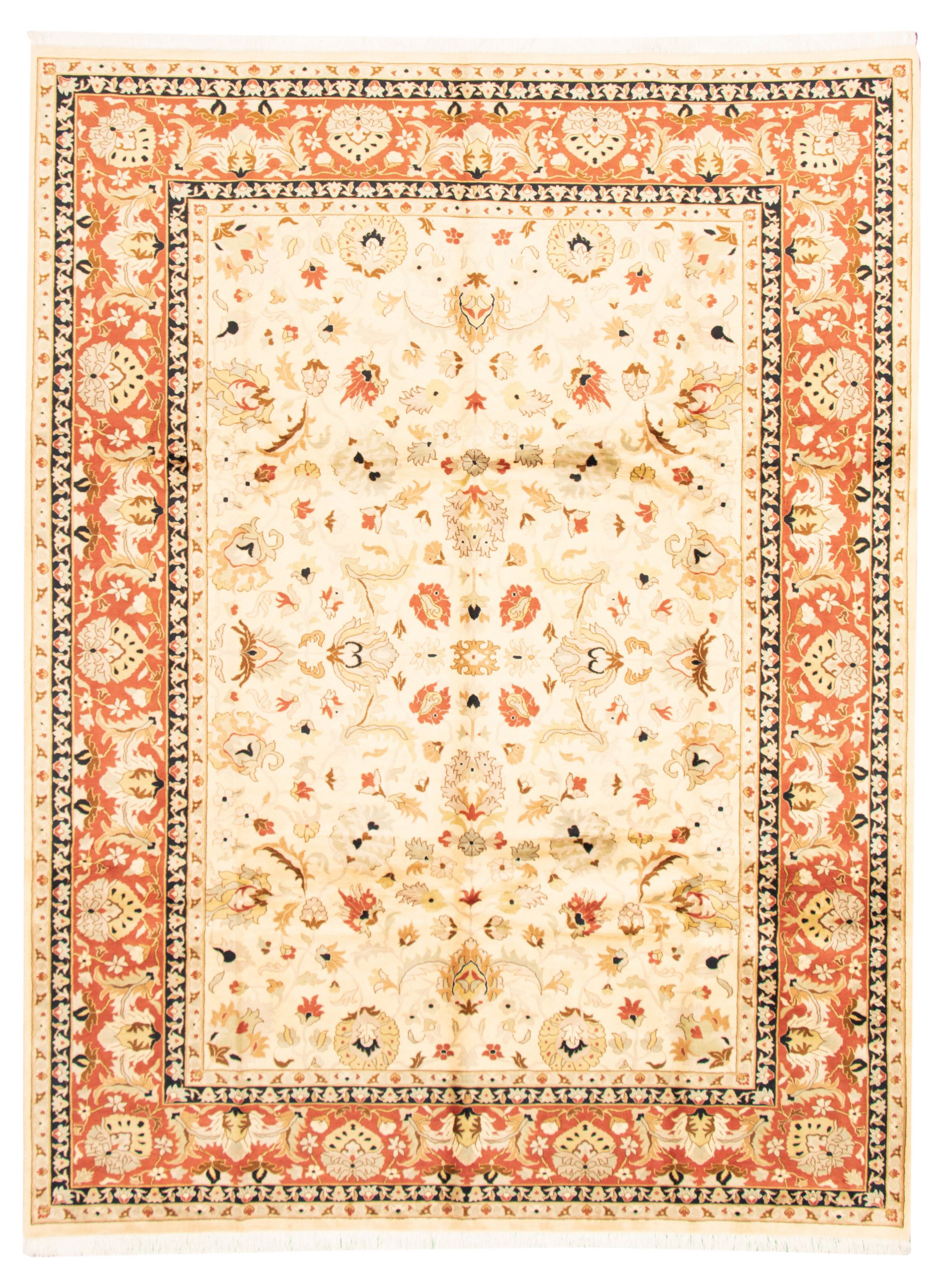 Hand-knotted Pako Persian 18/20 Ivory Wool Rug 9'1" x 12'0" Size: 9'1" x 12'0"  