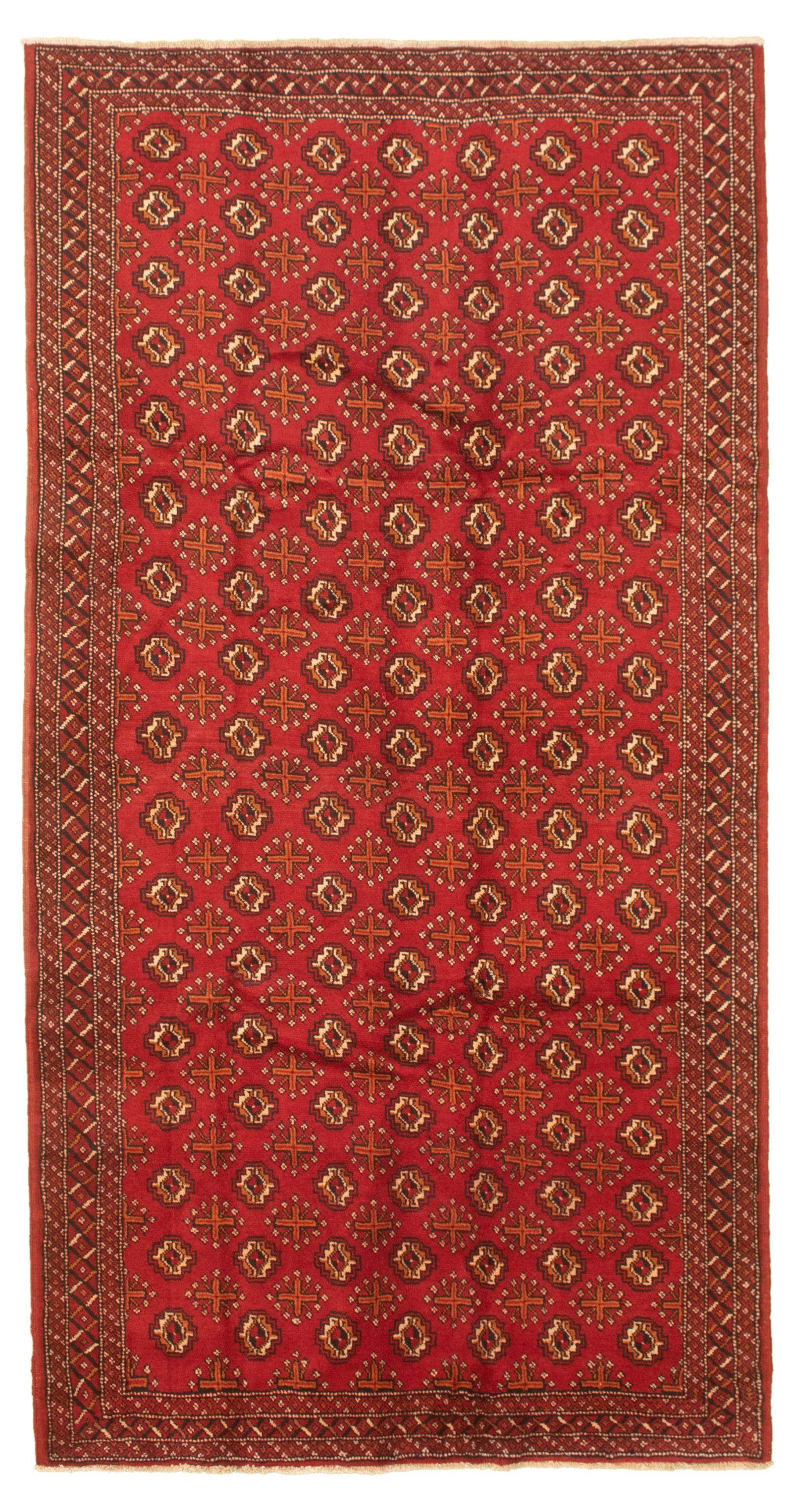Hand-knotted Authentic Turkish Red Wool Rug 5'1" x 9'10" Size: 5'1" x 9'10"  