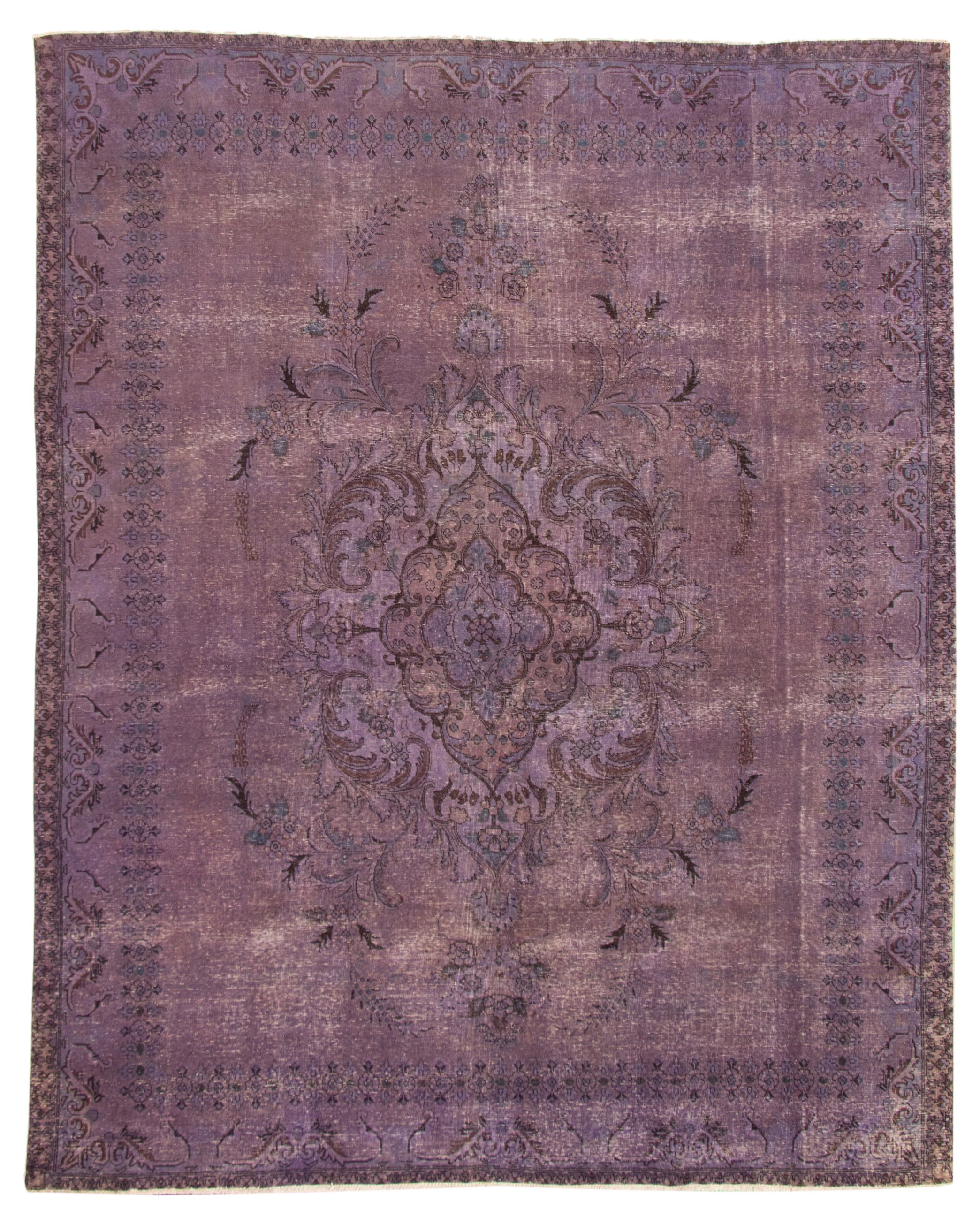Hand-knotted Color Transition Indigo Wool Rug 9'7" x 11'9" Size: 9'7" x 11'9"  