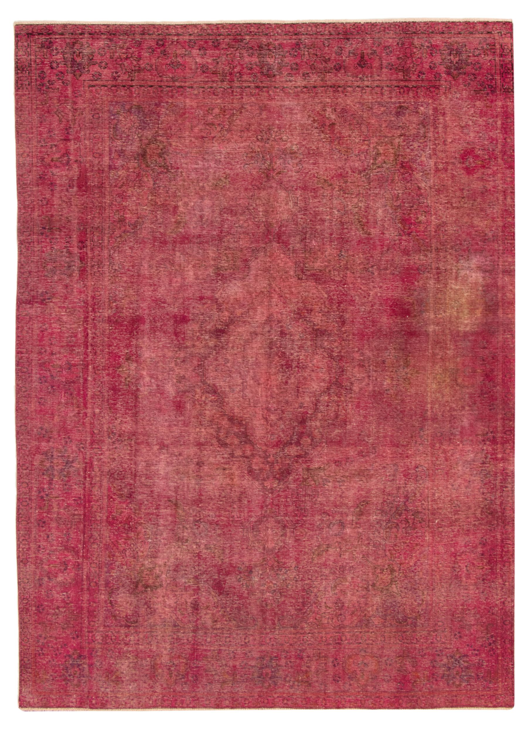 Hand-knotted Color Transition Dark Pink Wool Rug 9'0" x 12'3" Size: 9'0" x 12'3"  
