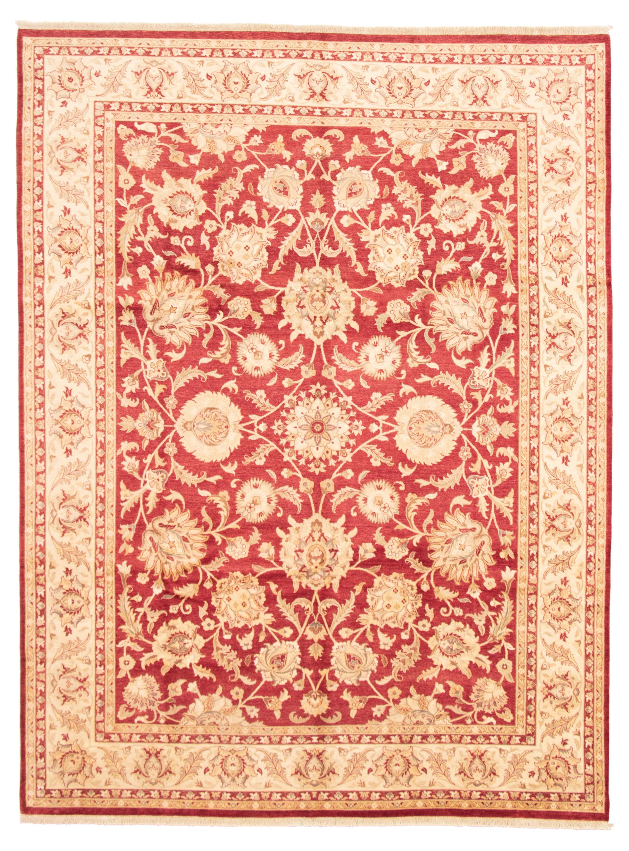 Hand-knotted Pako Persian 18/20 Dark Red Wool Rug 9'3" x 12'3" Size: 9'3" x 12'3"  
