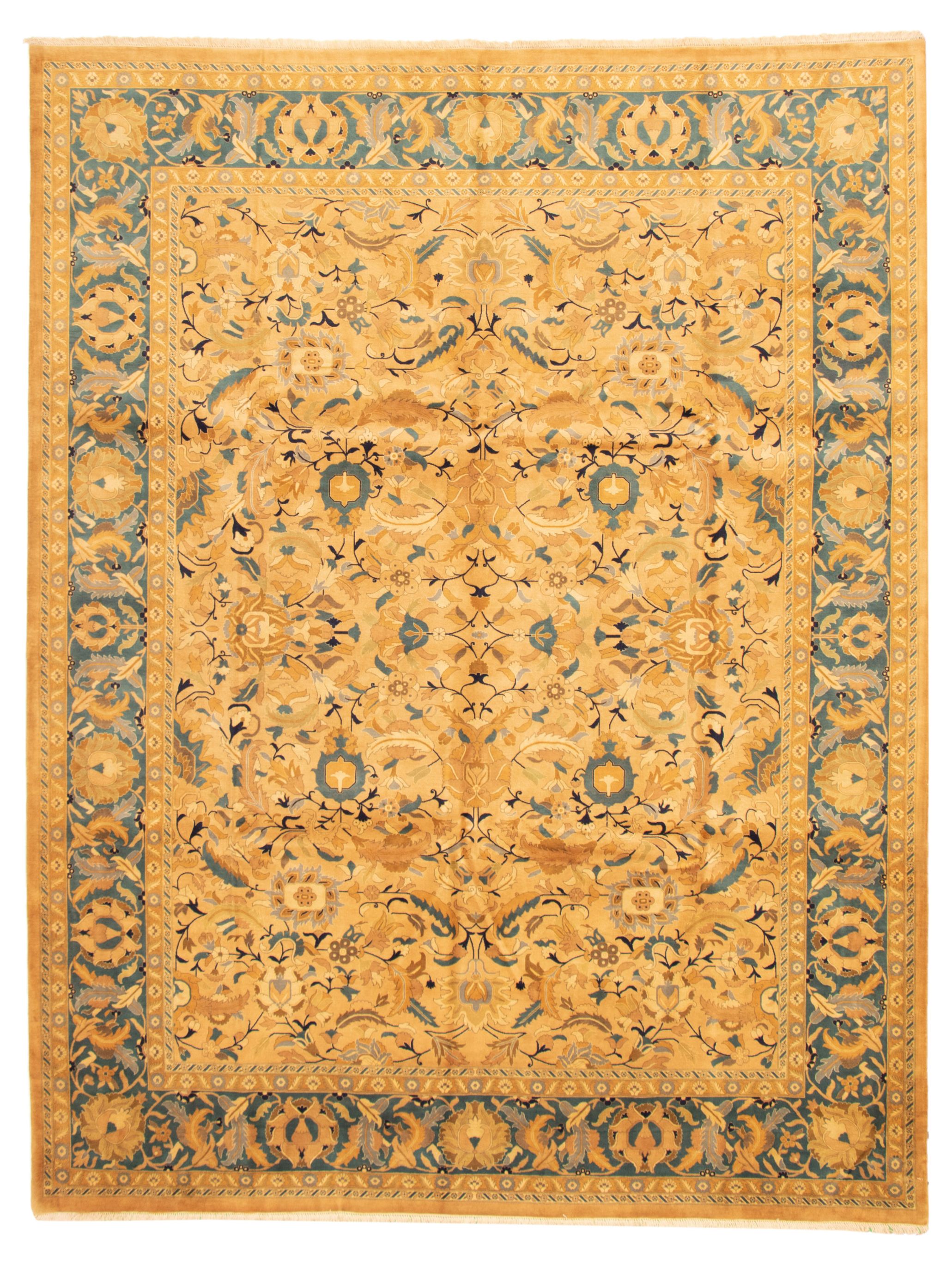 Hand-knotted Pako Persian 18/20 Tan Wool Rug 9'2" x 11'10" Size: 9'2" x 11'10"  
