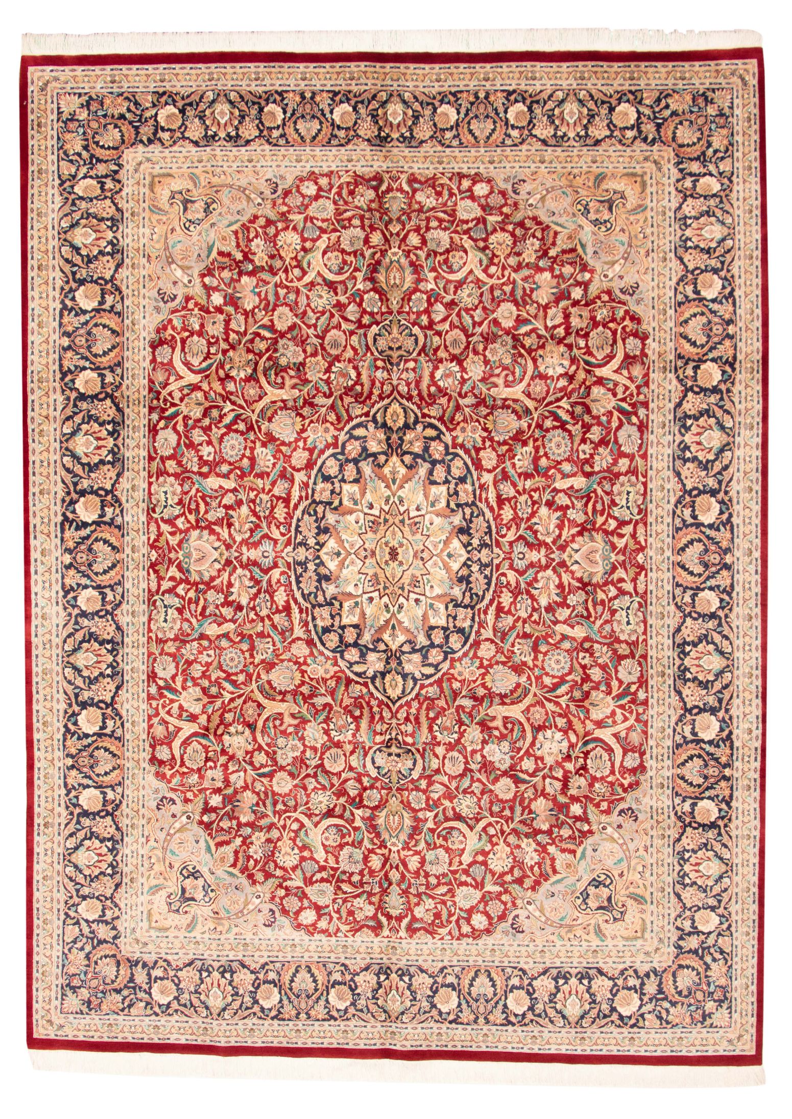 Hand-knotted Pako Persian 18/20 Red Wool Rug 9'1" x 12'5" Size: 9'1" x 12'5"  