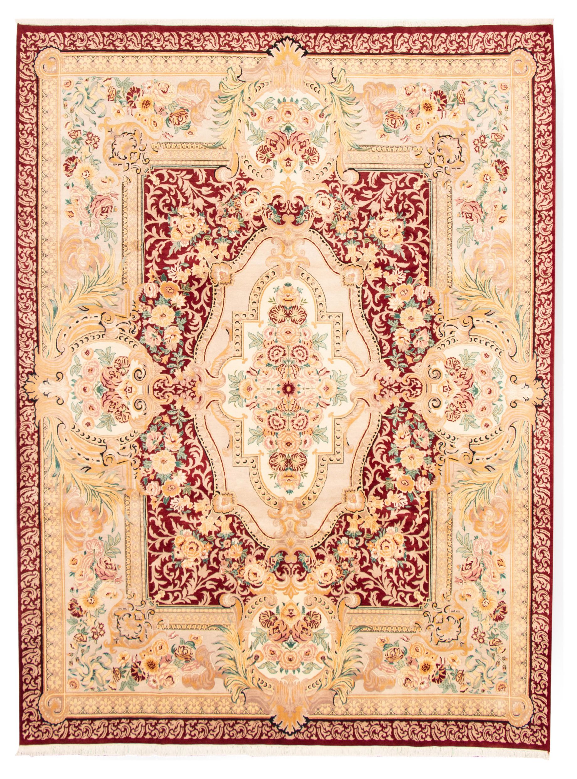 Hand-knotted Pako Persian 18/20 Dark Red Wool Rug 9'0" x 12'0" Size: 9'0" x 12'0"  