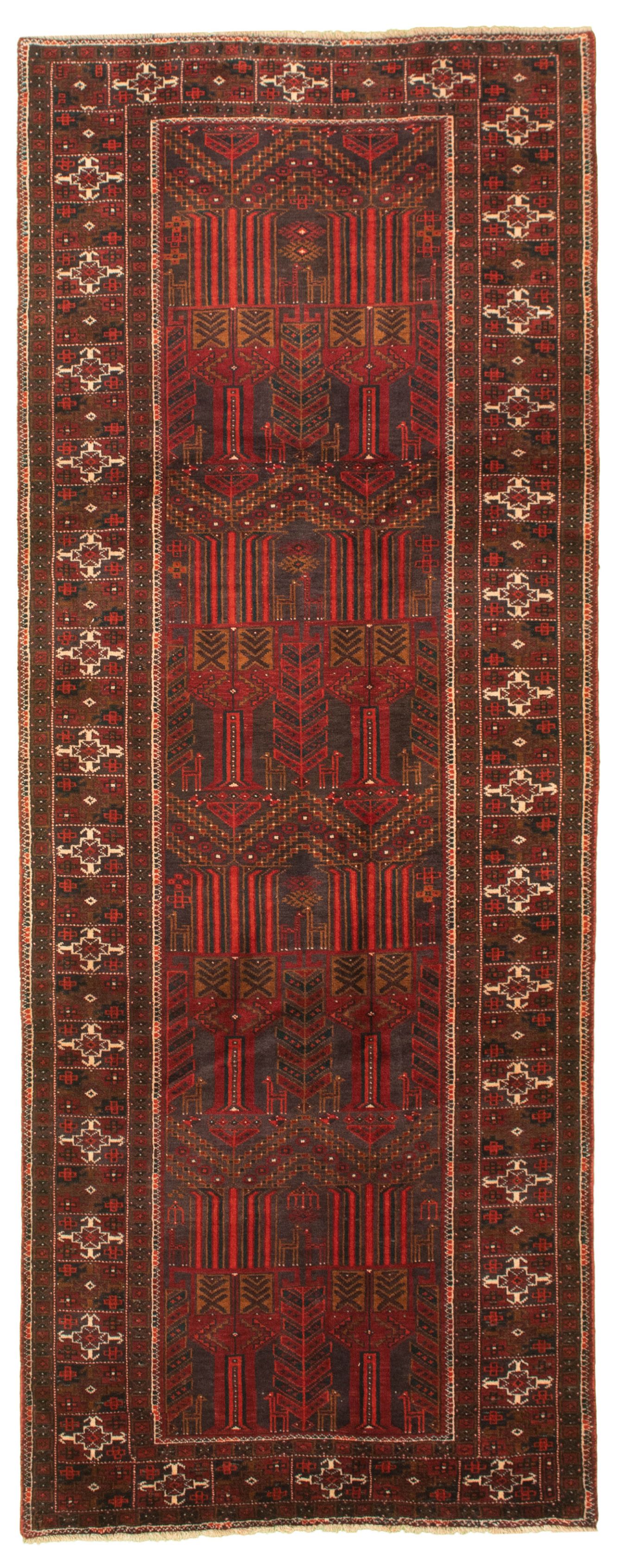 Hand-knotted Authentic Turkish Red Wool Rug 3'9" x 9'8"  Size: 3'9" x 9'8"  