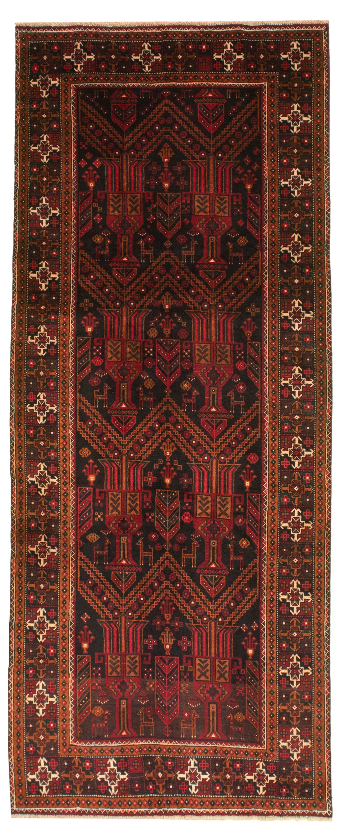 Hand-knotted Authentic Turkish Dark Brown Wool Rug 3'11" x 9'10" Size: 3'11" x 9'10"  