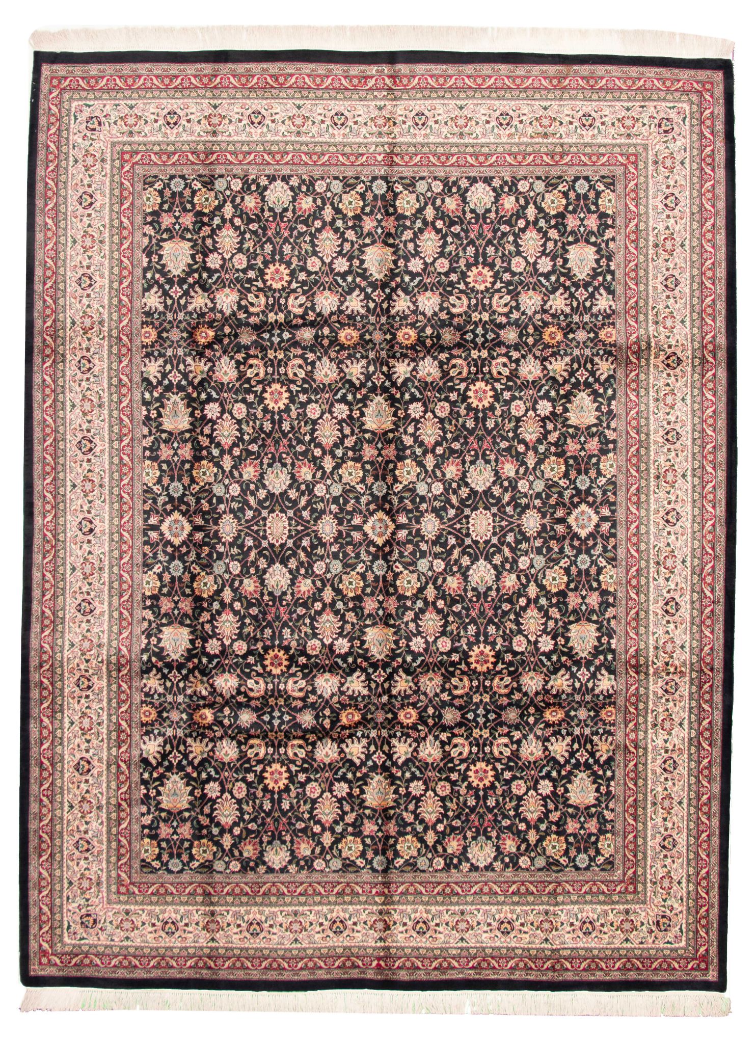 Hand-knotted Pako Persian 18/20 Black Wool Rug 9'0" x 12'3" Size: 9'0" x 12'3"  