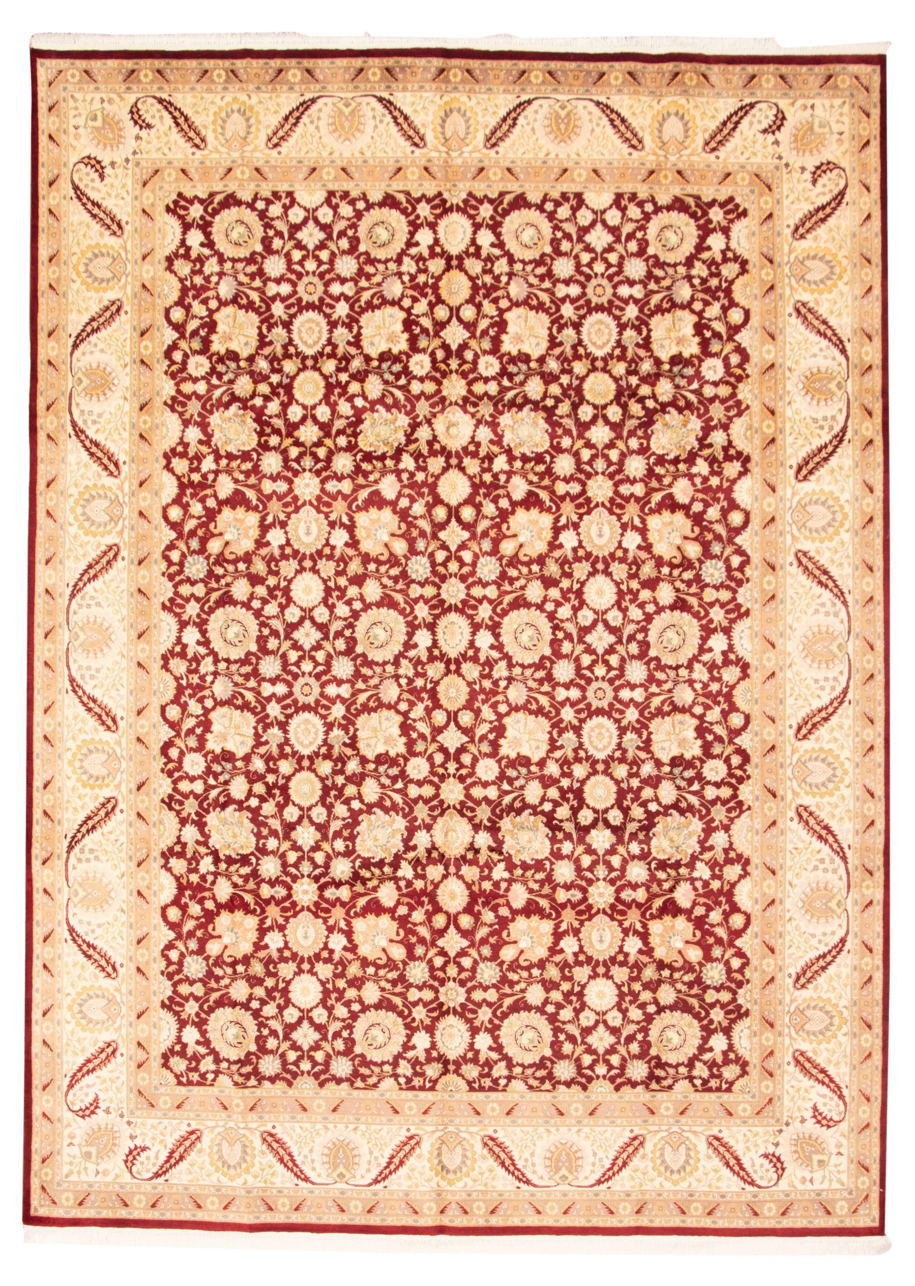 Hand-knotted Pako Persian 18/20 Dark Red Wool Rug 9'0" x 12'6" Size: 9'0" x 12'6"  