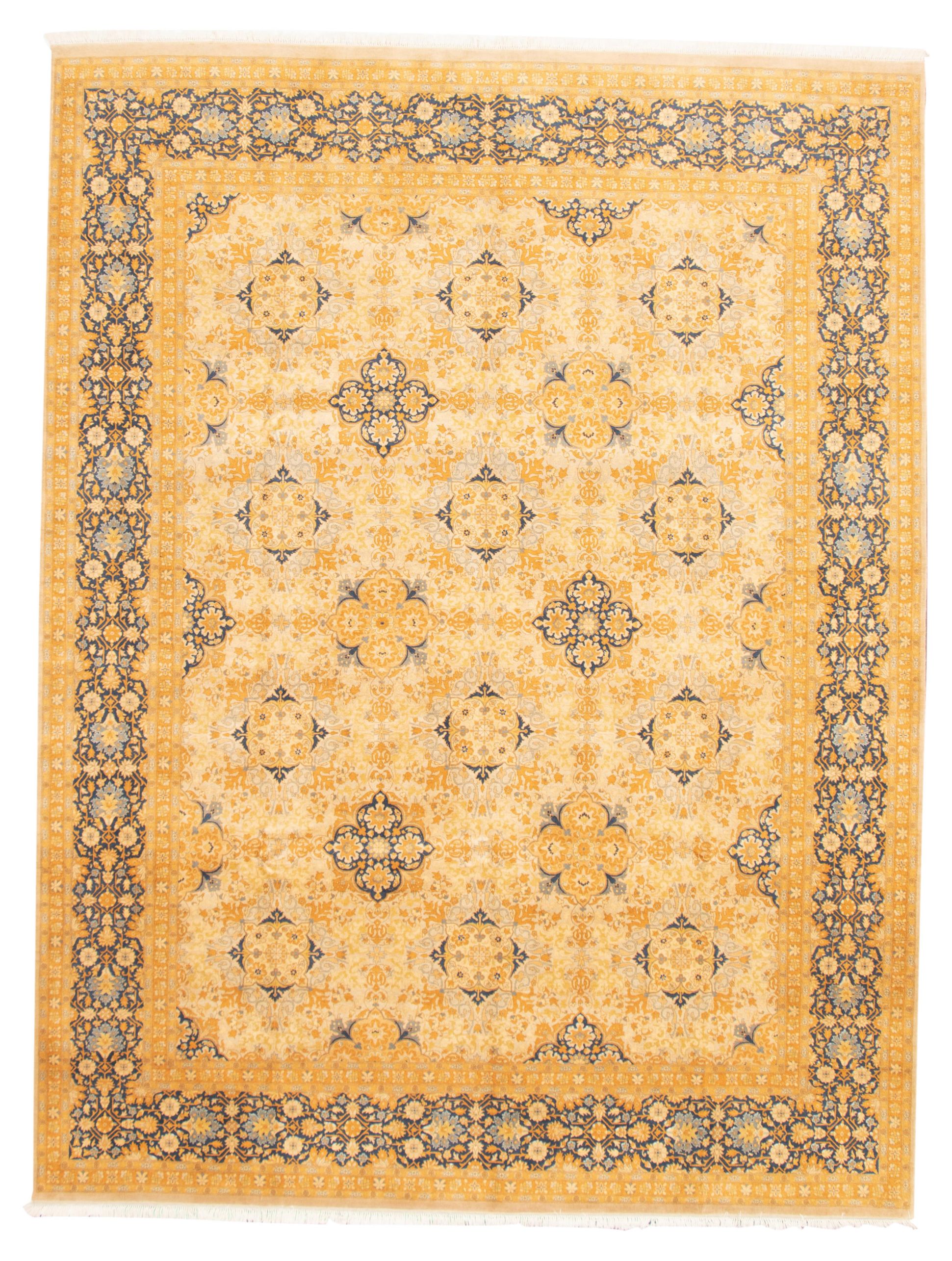 Hand-knotted Pako Persian 18/20 Ivory Wool Rug 9'0" x 11'10" Size: 9'0" x 11'10"  