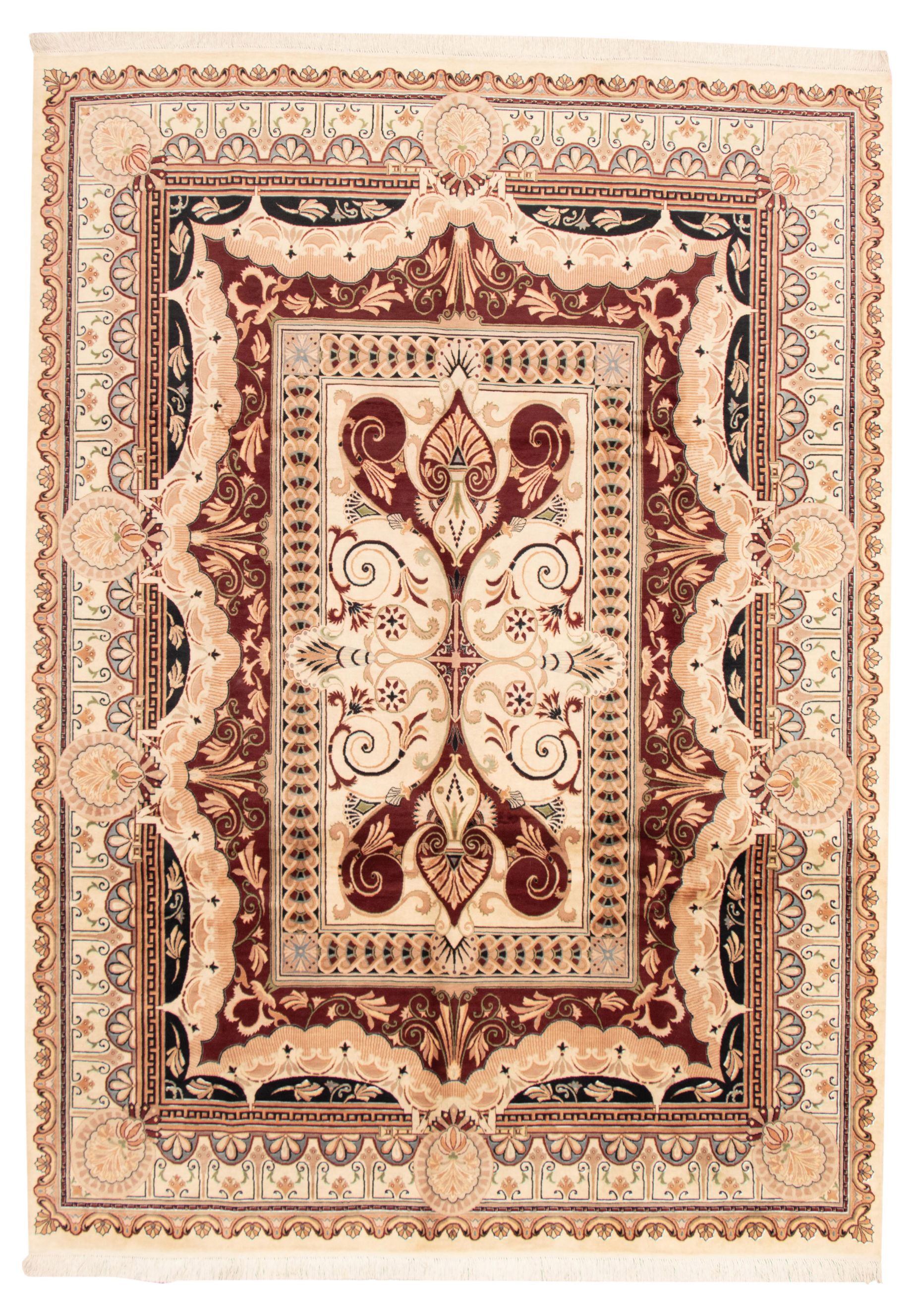 Hand-knotted Pako Persian 18/20 Ivory Wool Rug 9'0" x 12'6" Size: 9'0" x 12'6"  