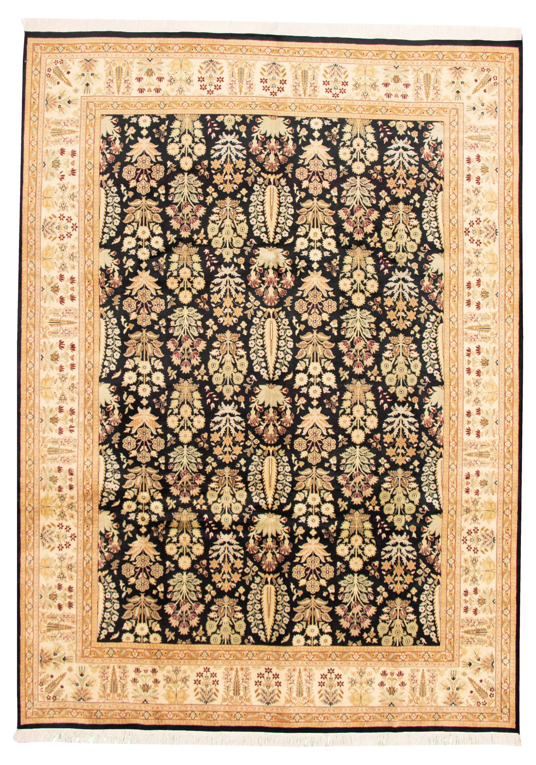 Hand-knotted Pako Persian 18/20 Black Wool Rug 9'0" x 12'5" Size: 9'0" x 12'5"  