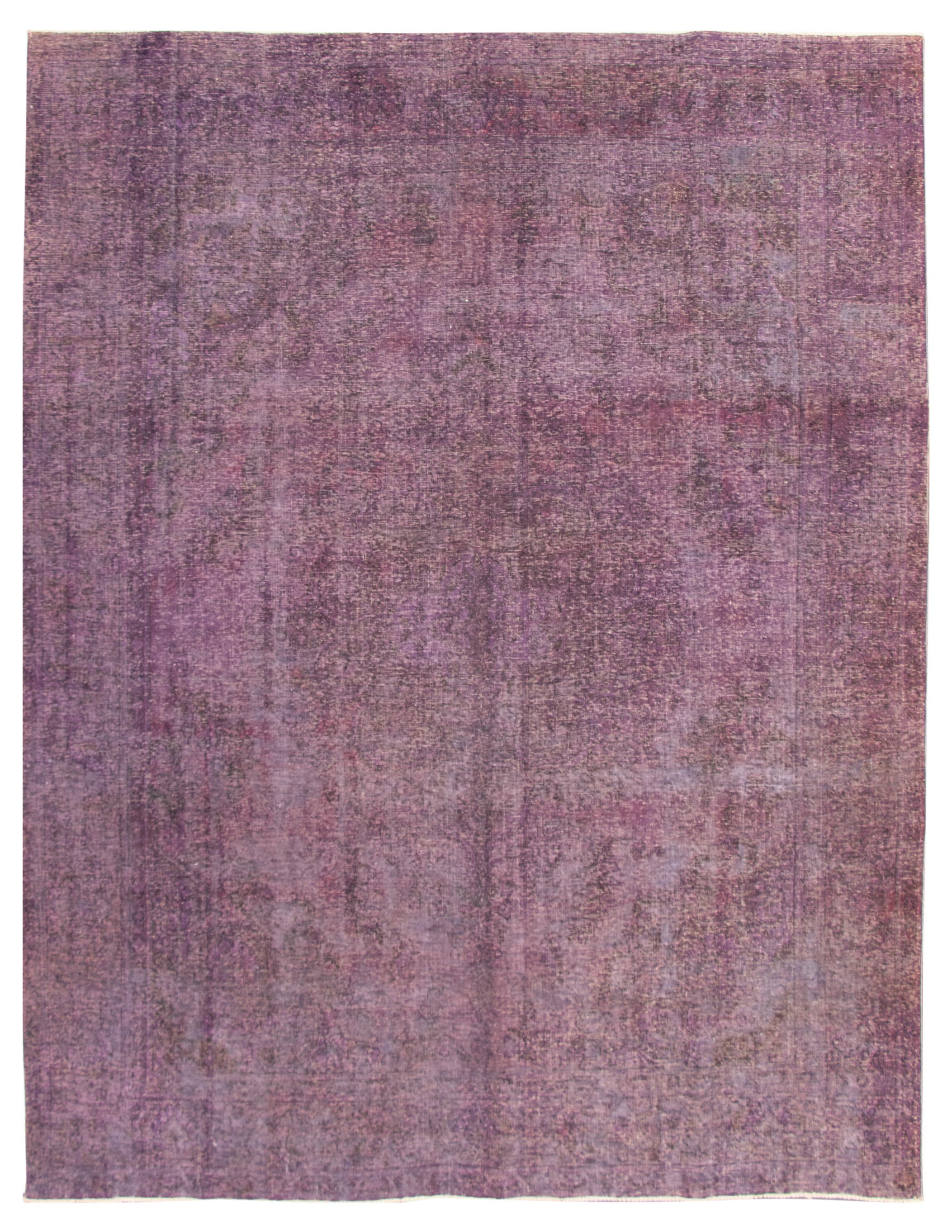 Hand-knotted Color Transition Purple Wool Rug 9'8" x 12'4" Size: 9'8" x 12'4"  