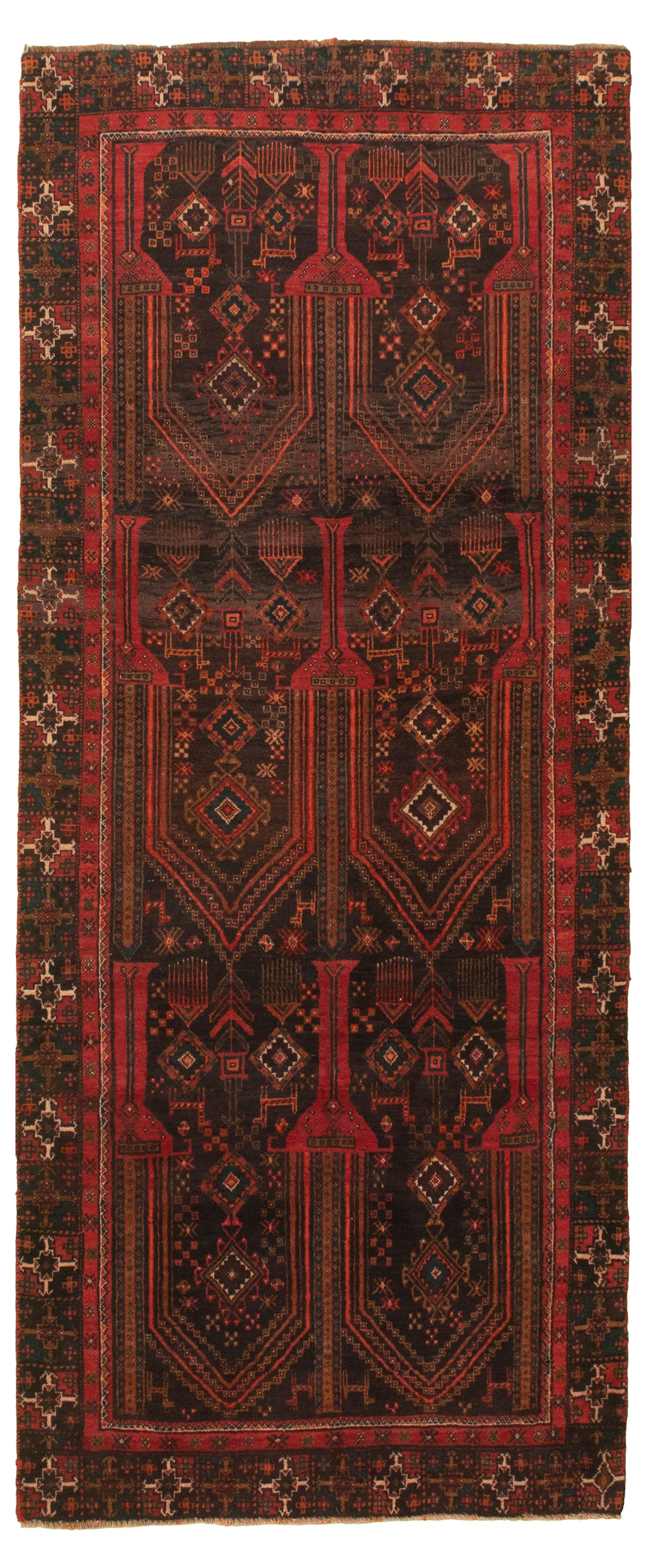 Hand-knotted Authentic Turkish Black Wool Rug 3'6" x 8'10" Size: 3'6" x 8'10"  