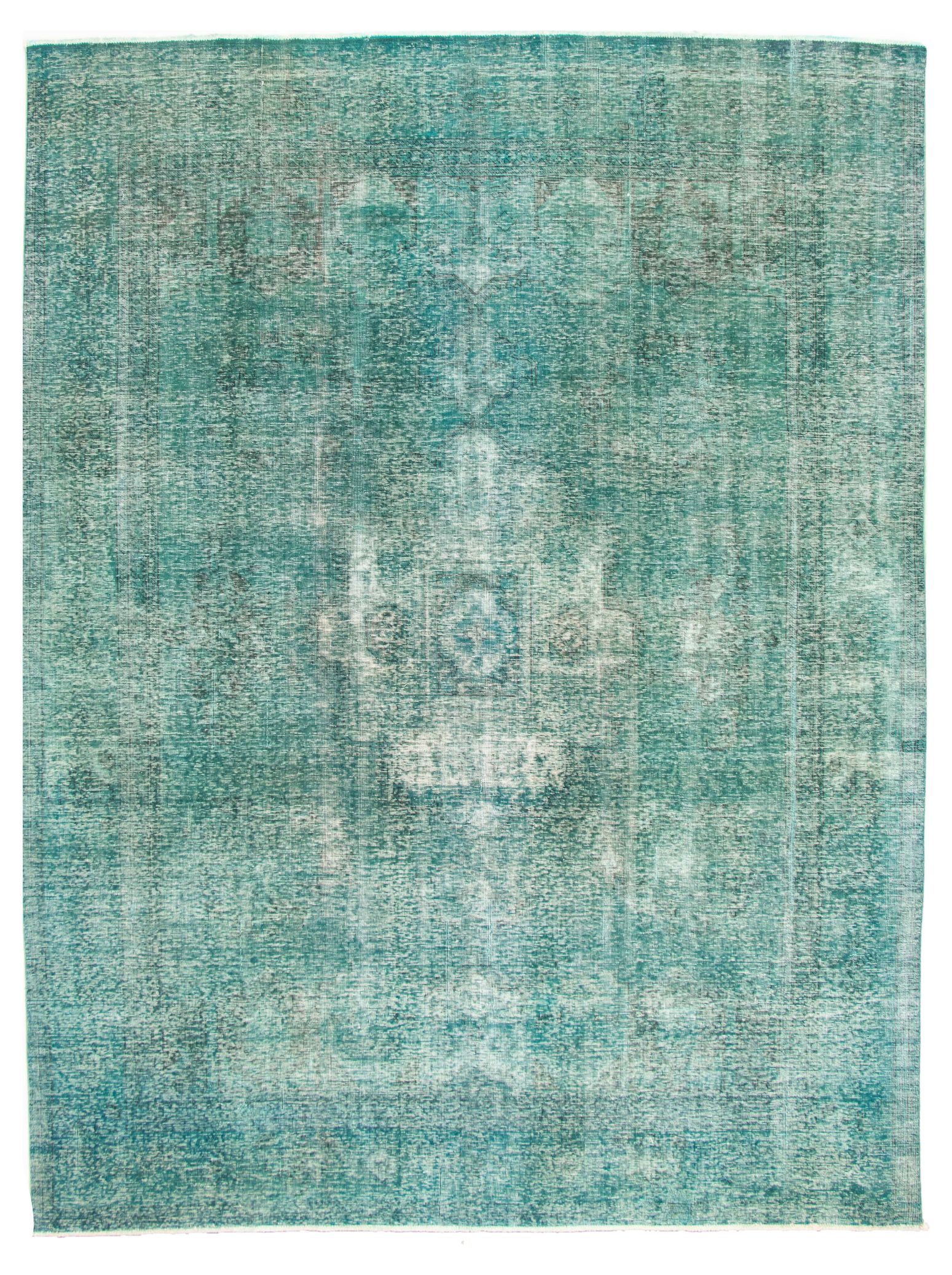 Hand-knotted Color Transition Teal Wool Rug 9'3" x 12'2"  Size: 9'3" x 12'2"  