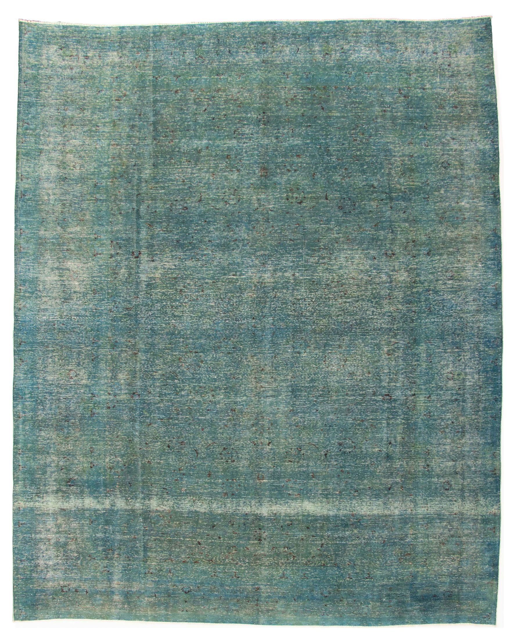 Hand-knotted Color Transition Teal Wool Rug 9'10" x 12'1" Size: 9'10" x 12'1"  