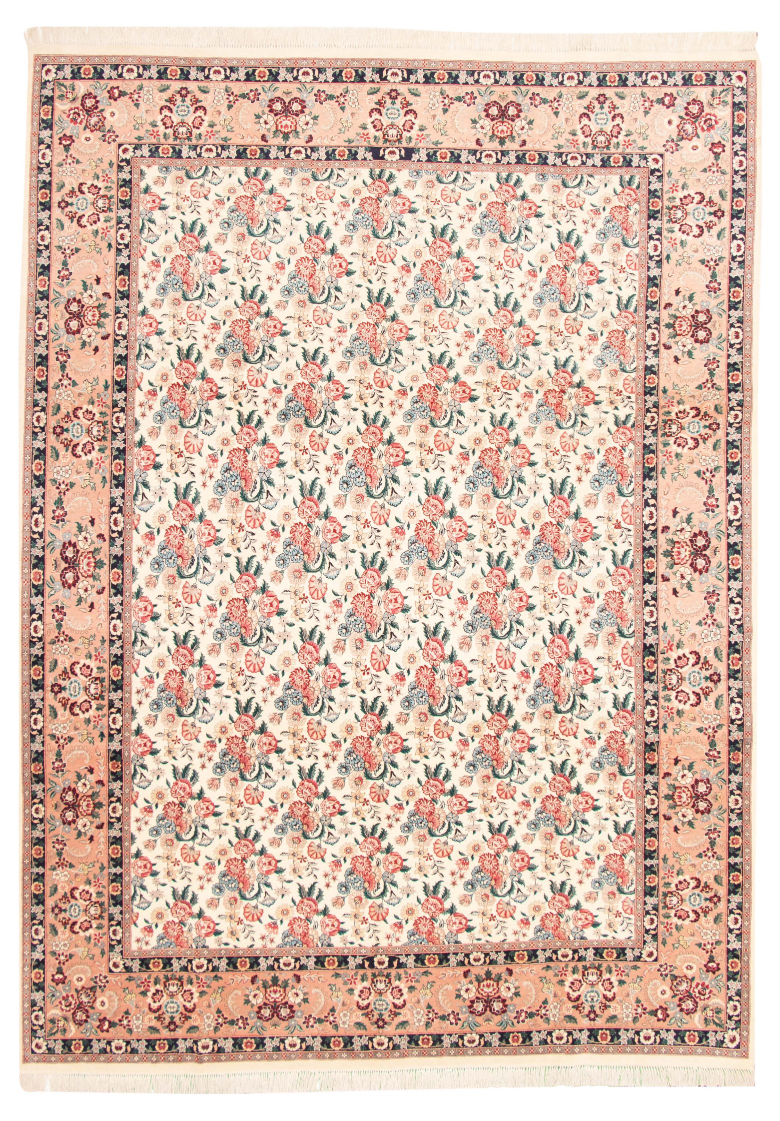 Hand-knotted Pako Persian 18/20 Cream Wool Rug 9'2" x 12'5" Size: 9'2" x 12'5"  