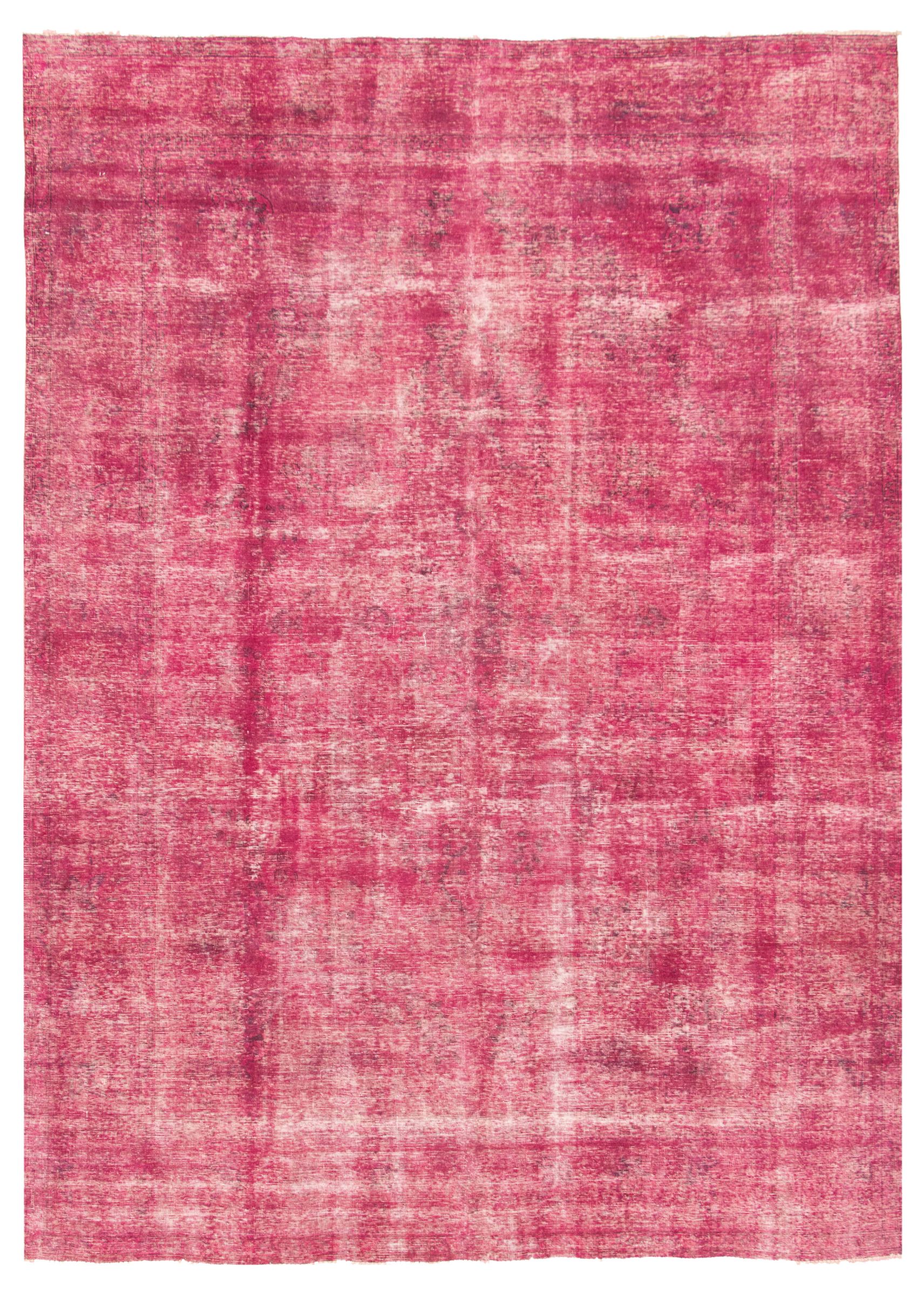Hand-knotted Color Transition Dark Pink Wool Rug 9'2" x 12'7" Size: 9'2" x 12'7"  