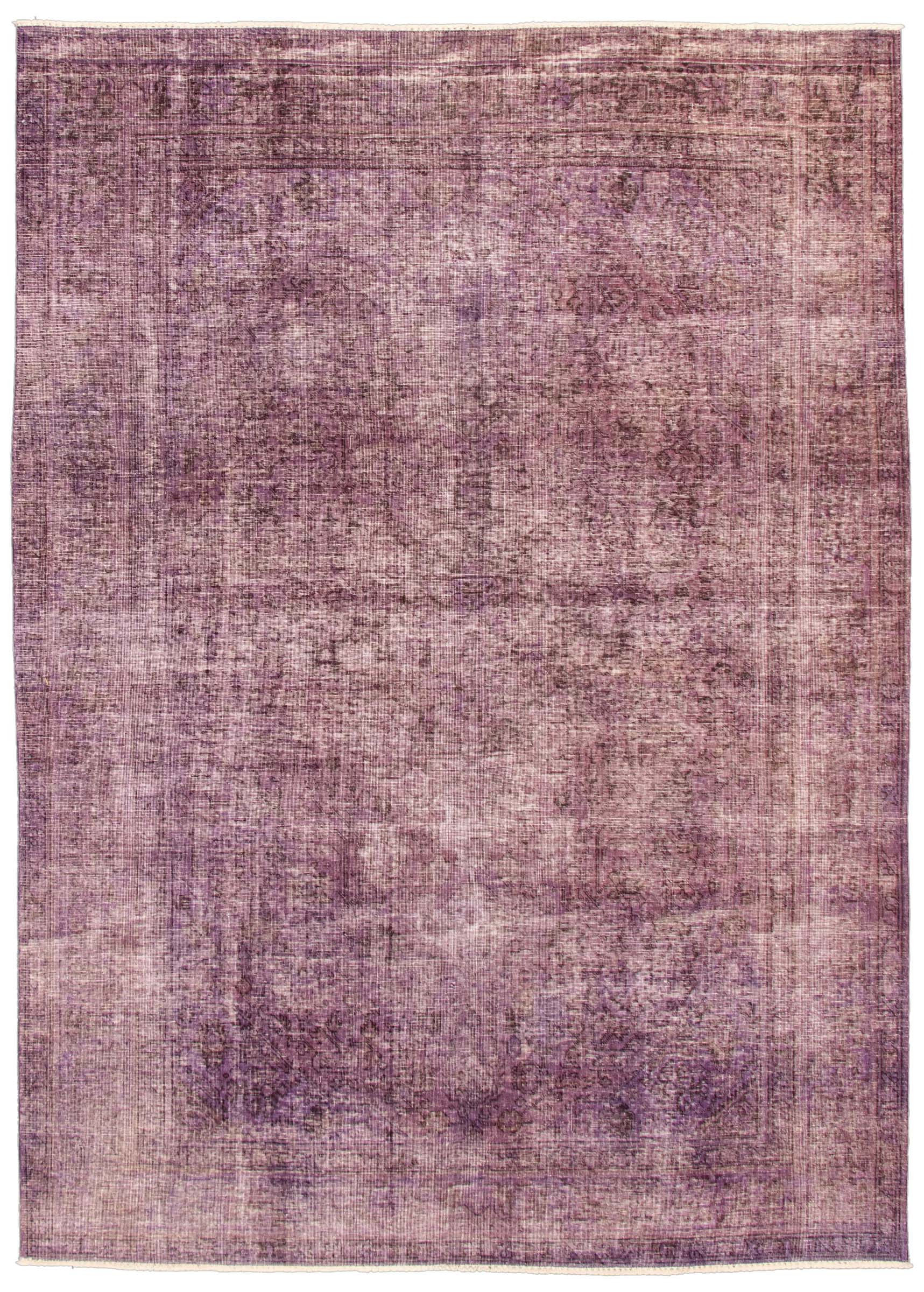 Hand-knotted Color Transition Purple Wool Rug 8'0" x 11'4" Size: 8'0" x 11'4"  