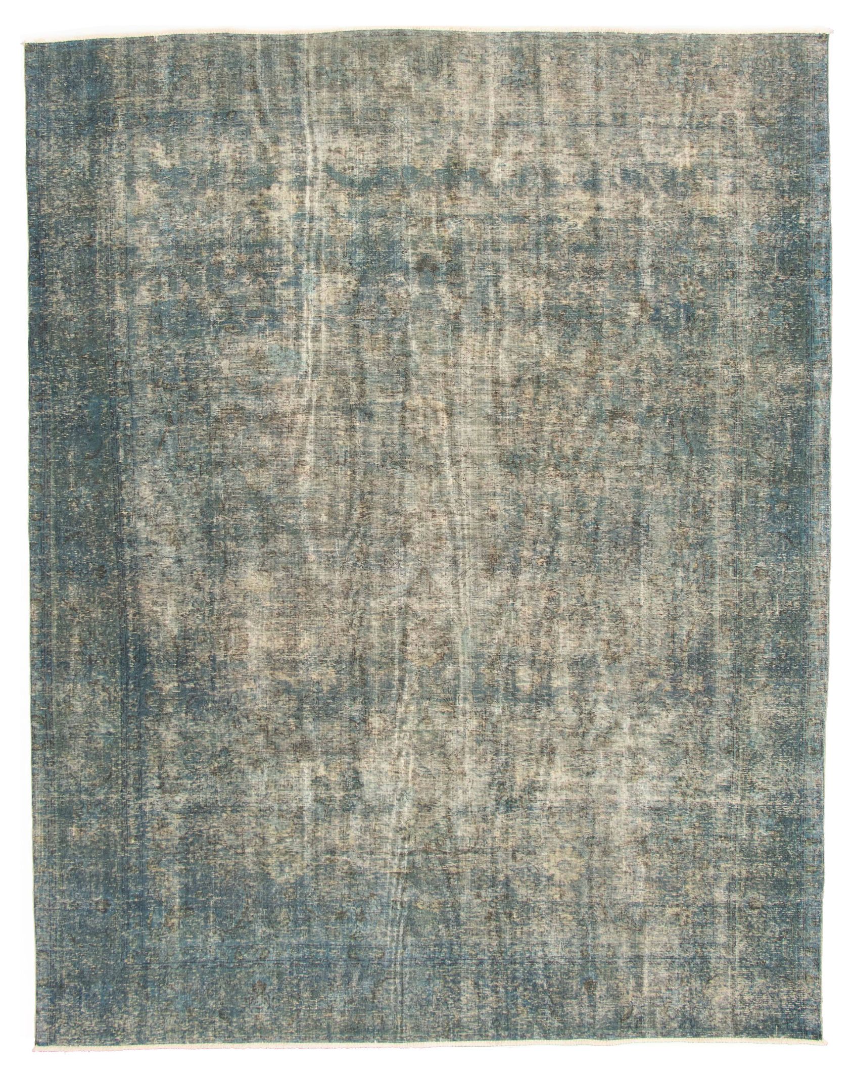 Hand-knotted Color Transition Dark Blue Wool Rug 9'8" x 12'3" Size: 9'8" x 12'3"  