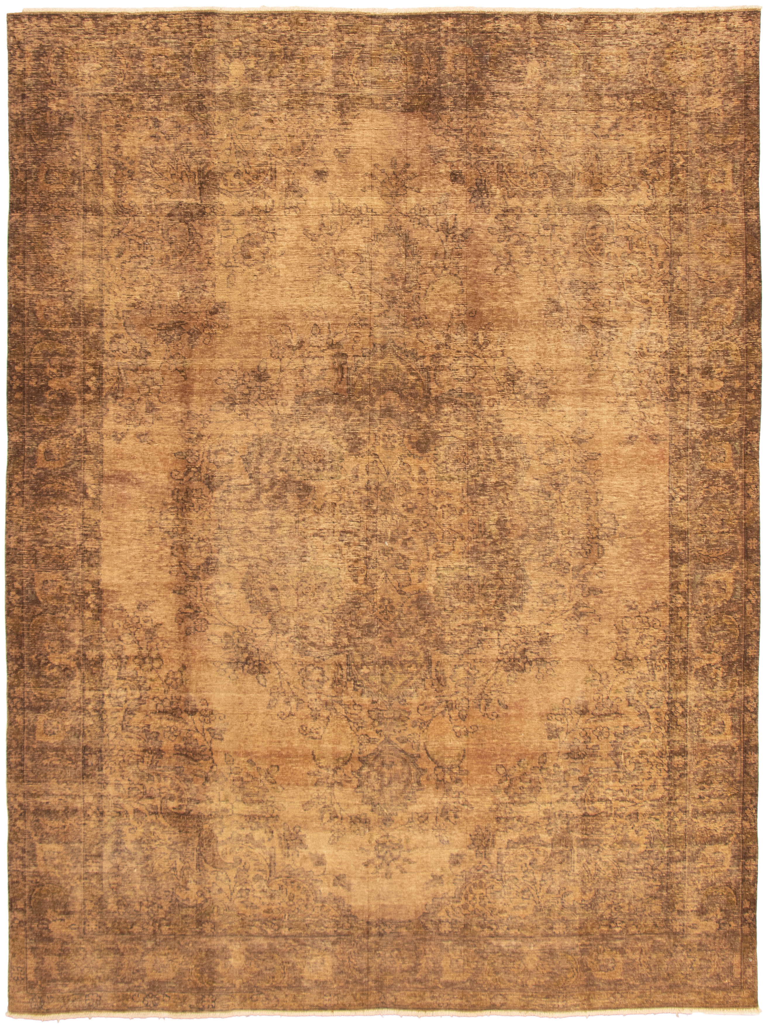 Hand-knotted Color Transition Brown Wool Rug 8'2" x 11'0" Size: 8'2" x 11'0"  