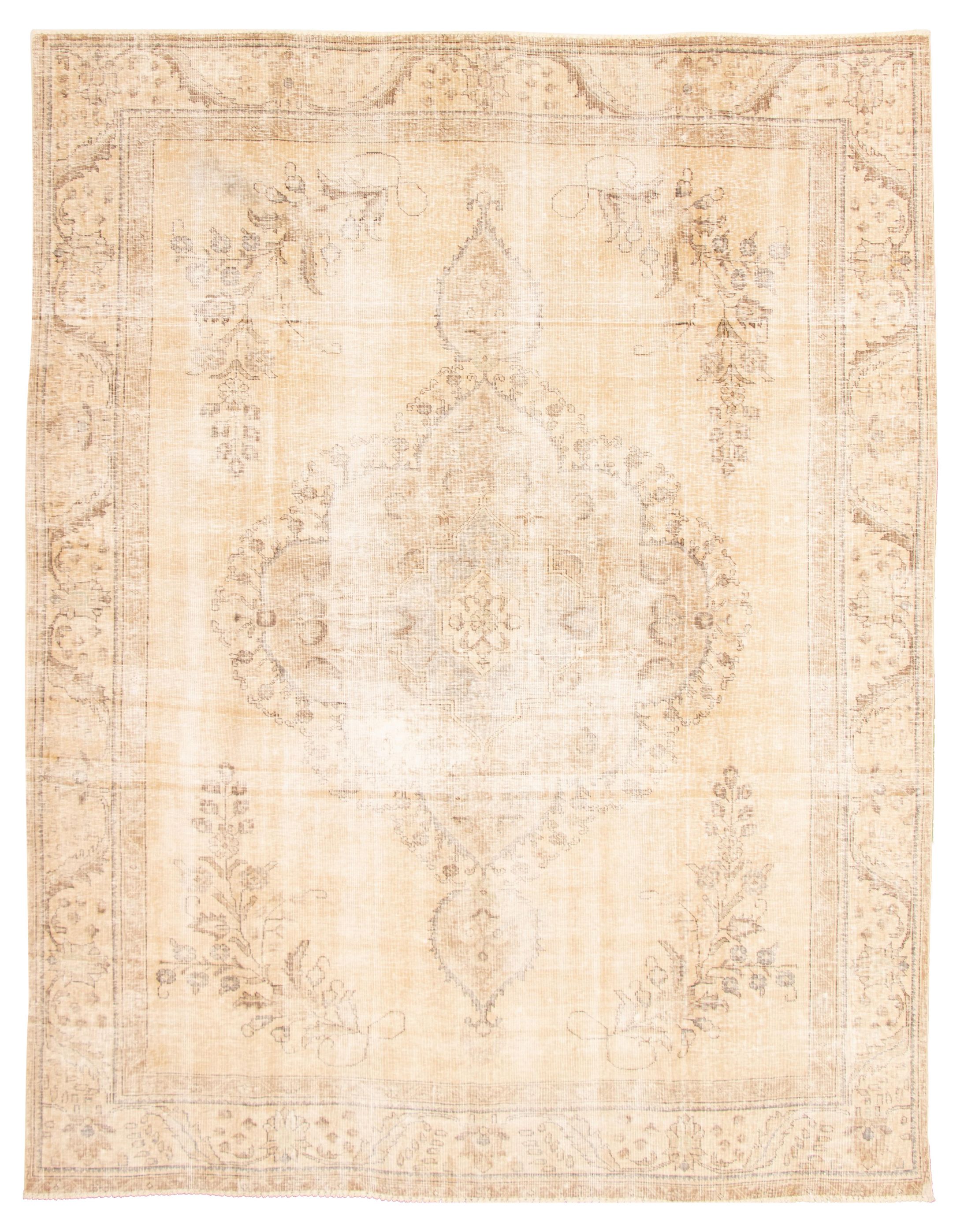 Hand-knotted Antalya Vintage Khaki Wool Rug 9'8" x 12'3" Size: 9'8" x 12'3"  