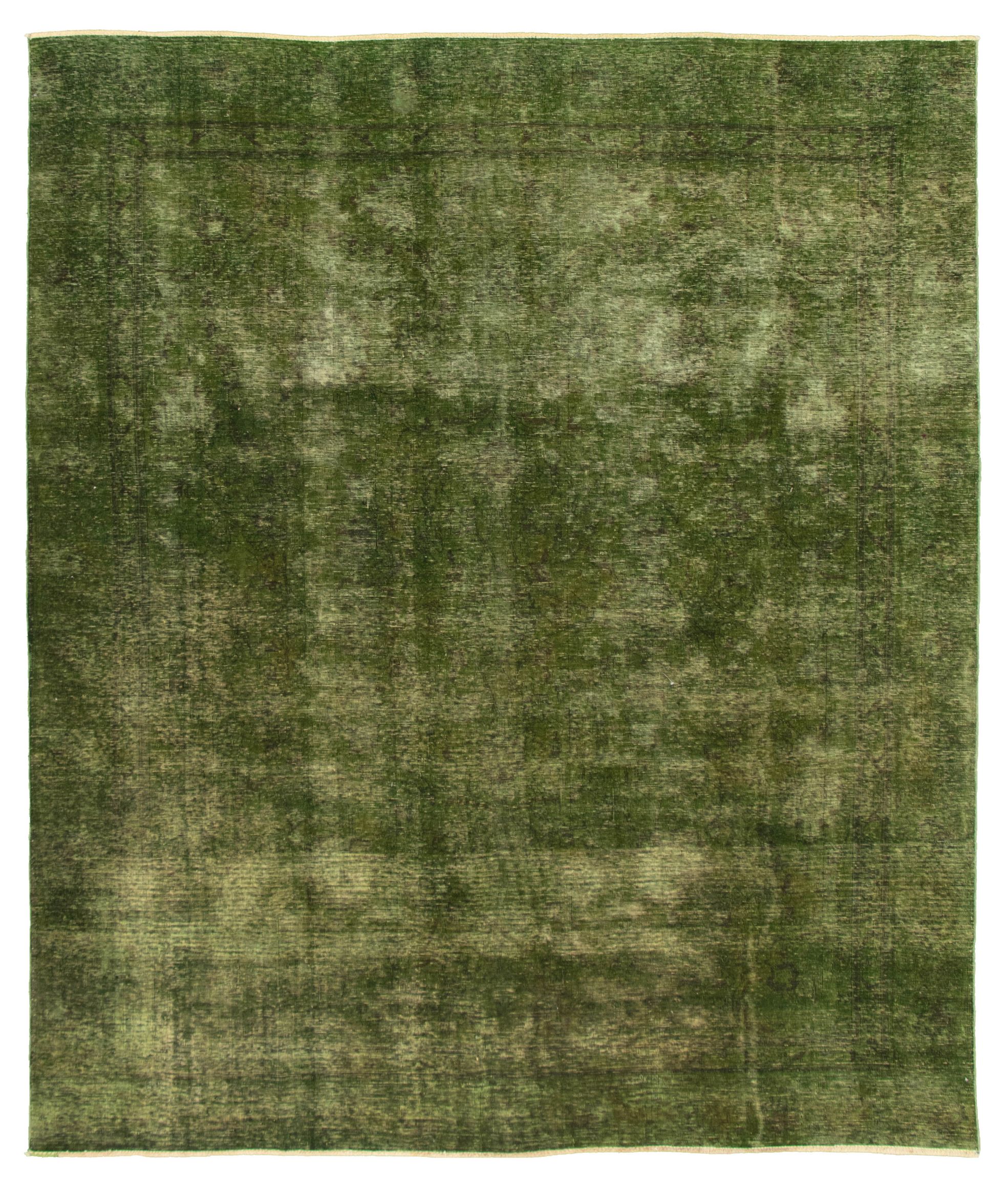 Hand-knotted Color Transition Green Wool Rug 8'10" x 10'5" Size: 8'10" x 10'5"  