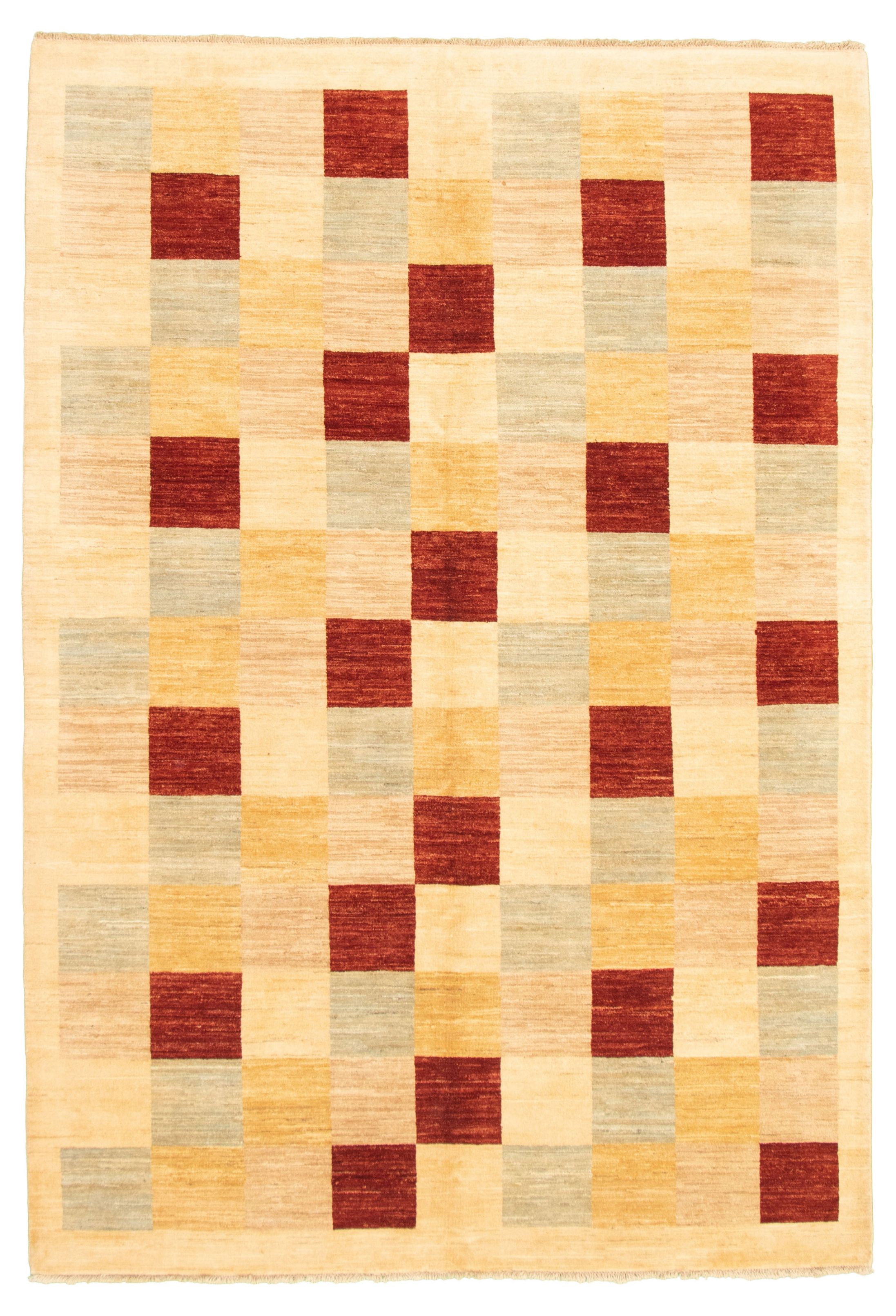 Hand-knotted Peshawar Ziegler Ivory Wool Rug 6'7" x 9'7" Size: 6'7" x 9'7"  