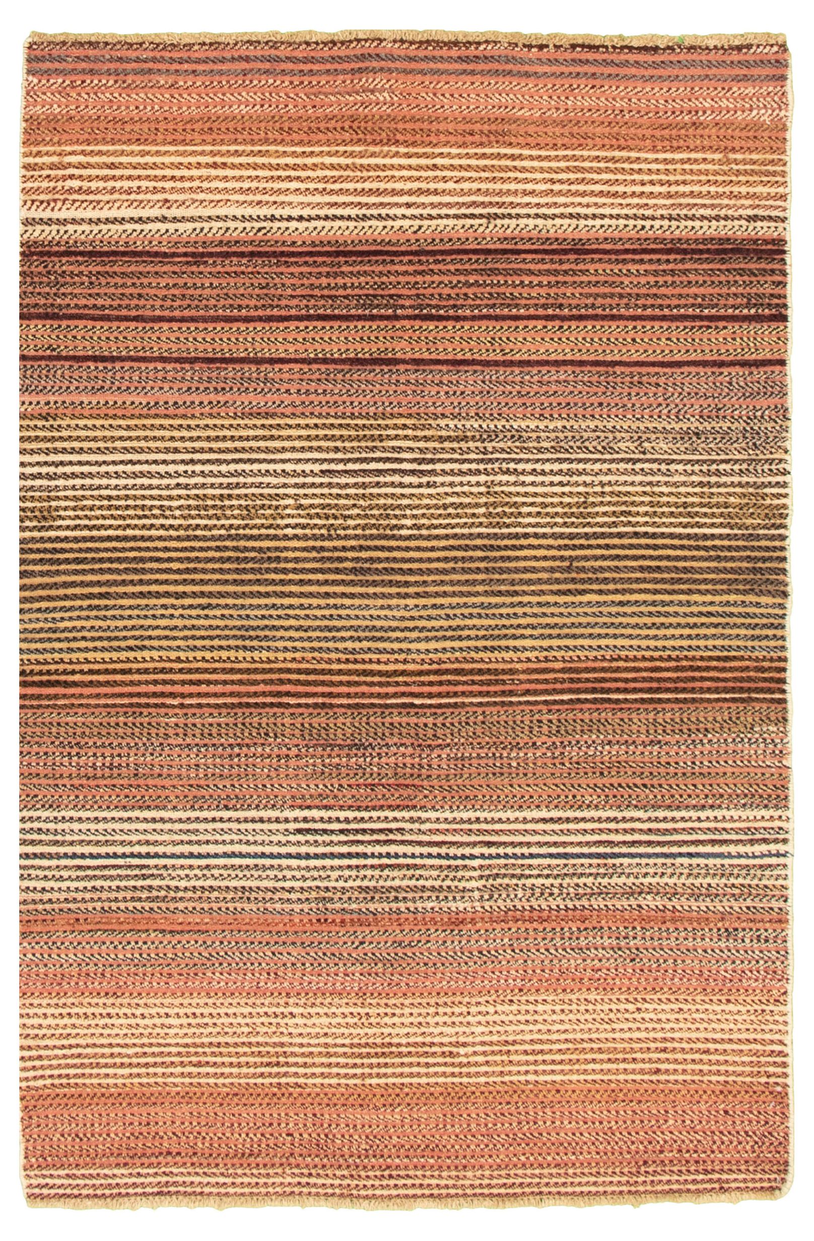 Hand-knotted Peshawar Ziegler Copper Wool Rug 4'0" x 6'1" Size: 4'0" x 6'1"  