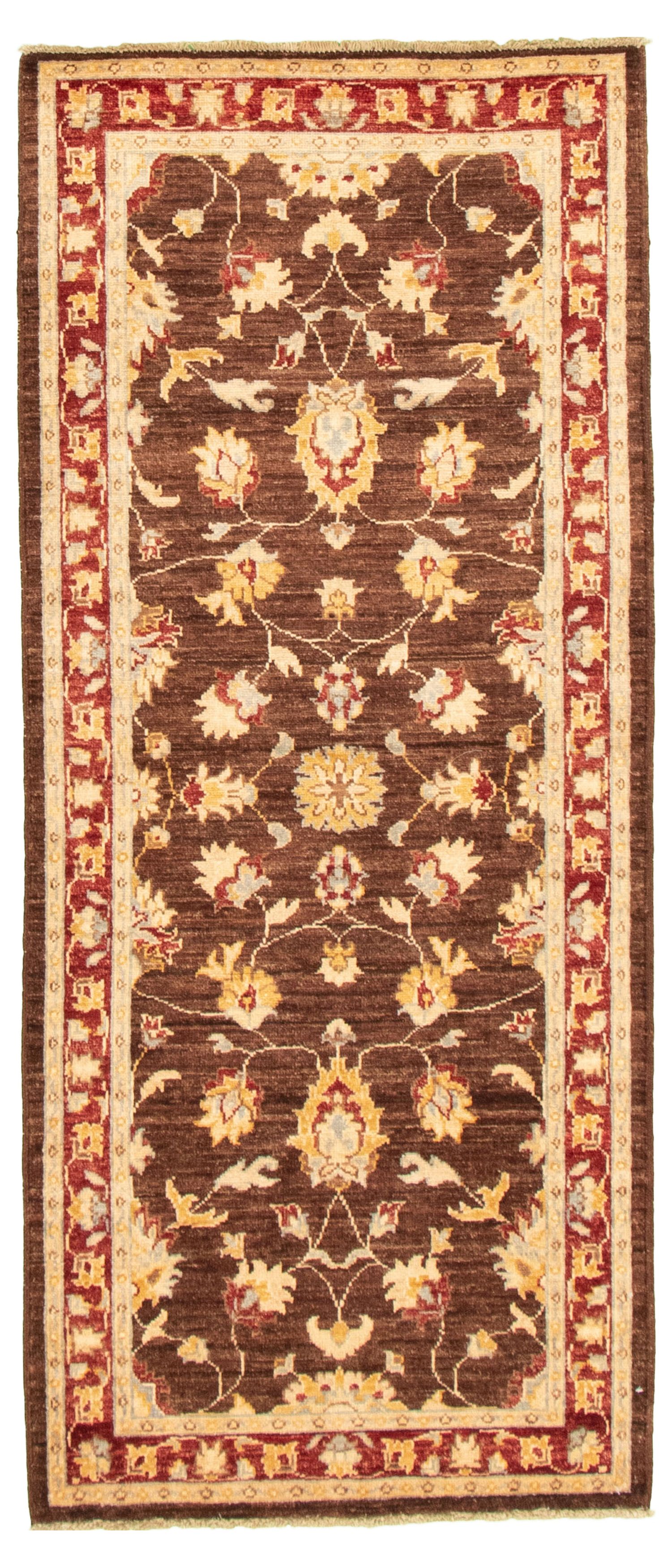 Hand-knotted Chobi Finest Dark Brown Wool Rug 2'9" x 6'7" Size: 2'9" x 6'7"  