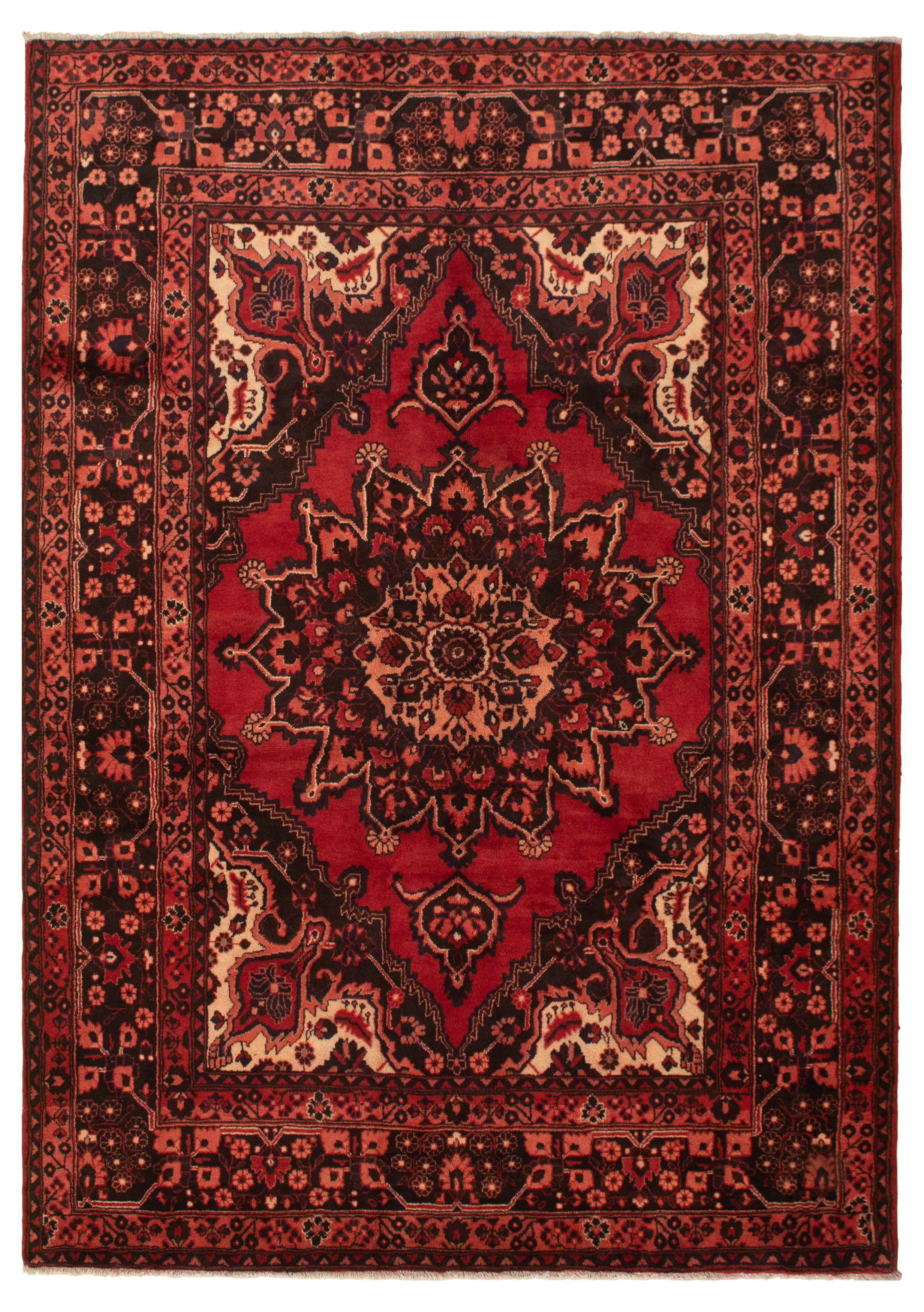 Hand-knotted Authentic Turkish Dark Copper Wool Rug 6'8" x 9'8" Size: 6'8" x 9'8"  