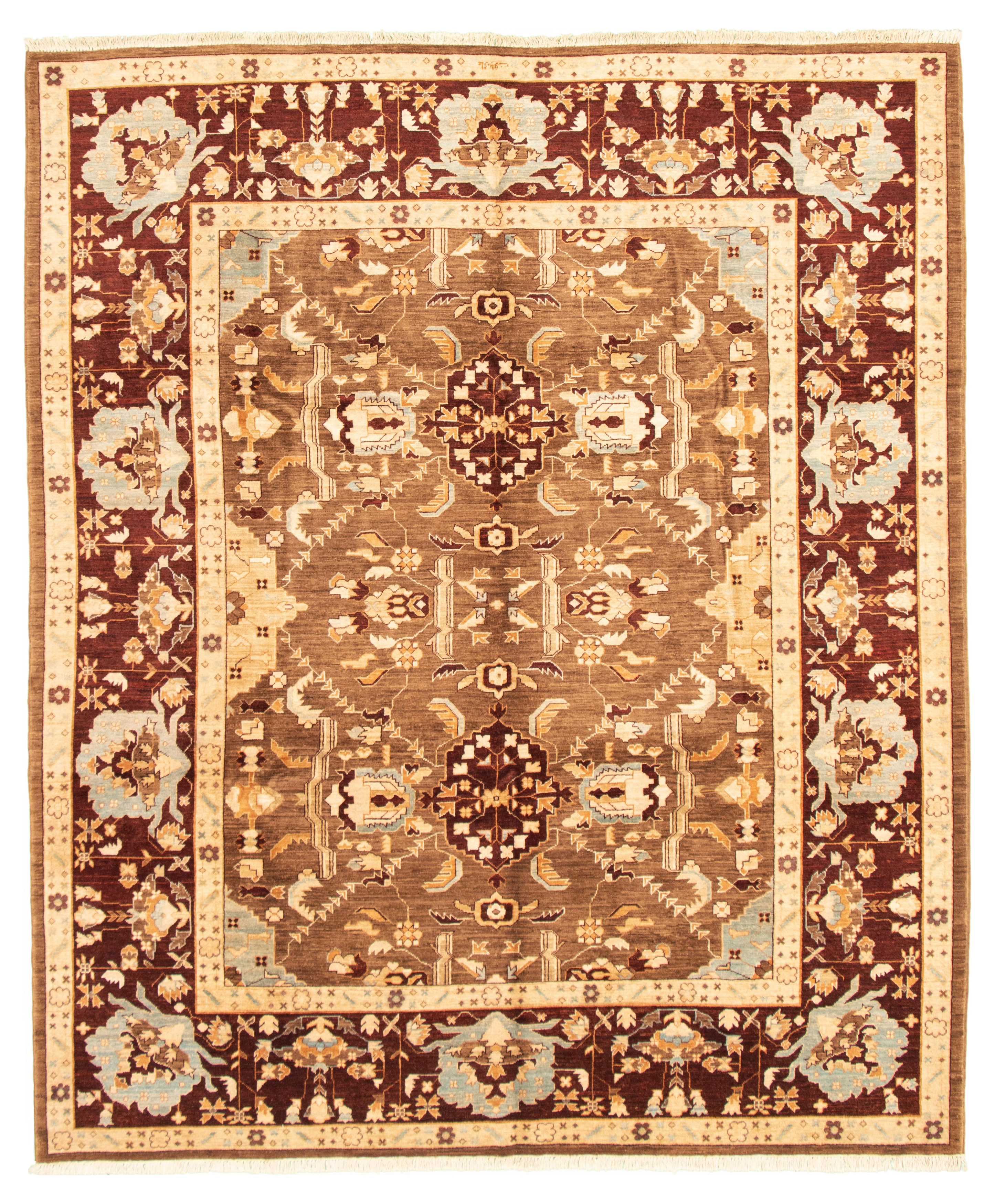 Hand-knotted Chobi Finest Brown Wool Rug 8'0" x 10'0" Size: 8'0" x 10'0"  