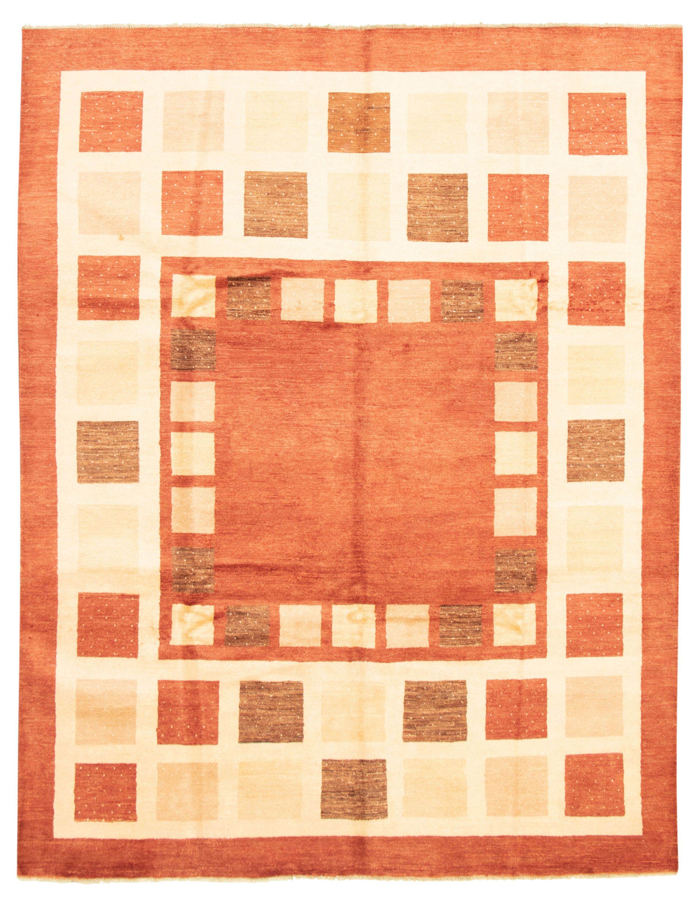 Hand-knotted Peshawar Ziegler Copper Wool Rug 8'1" x 10'6" Size: 8'1" x 10'6"  