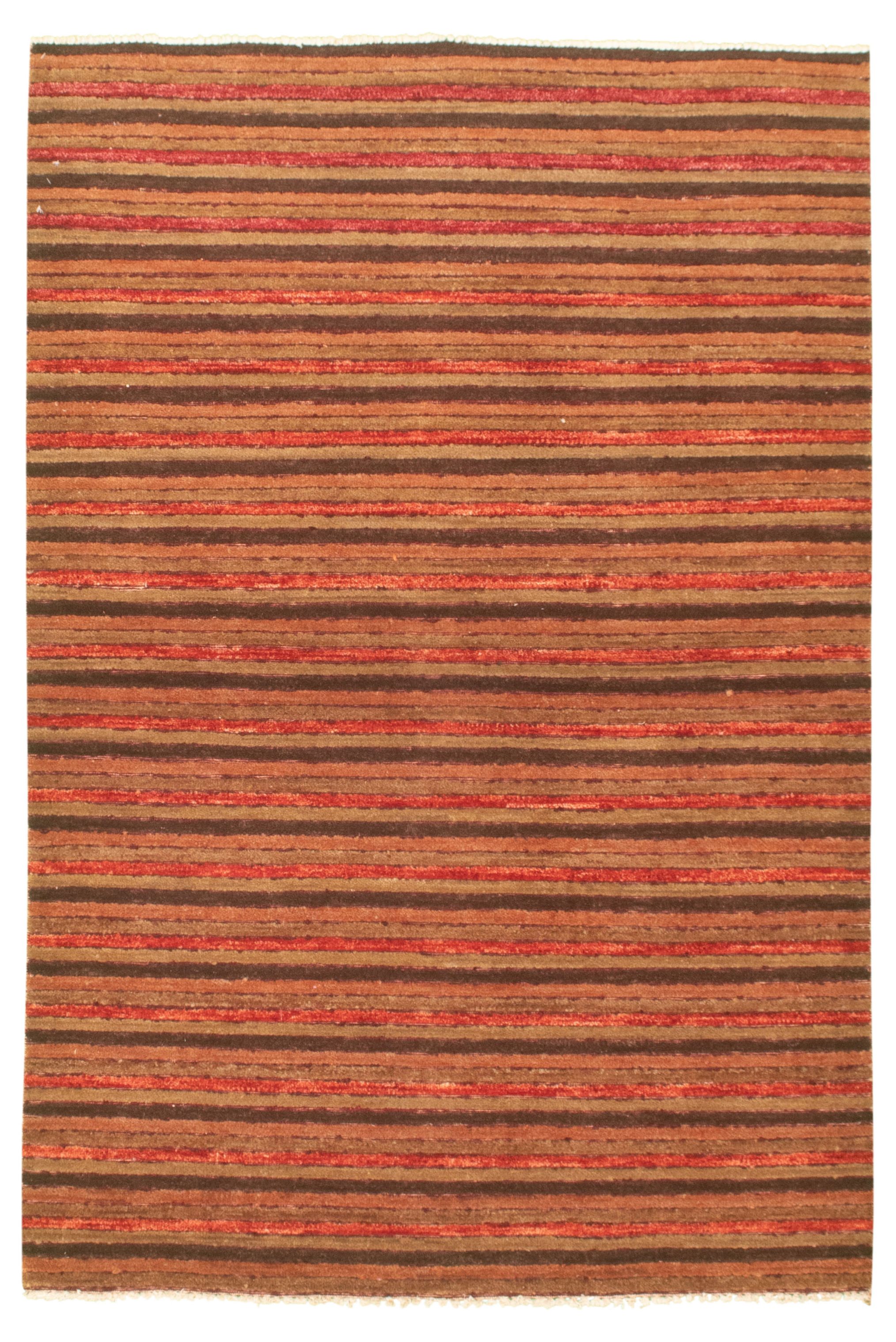 Hand-knotted Peshawar Ziegler Red Wool Rug 4'1" x 6'2" Size: 4'1" x 6'2"  