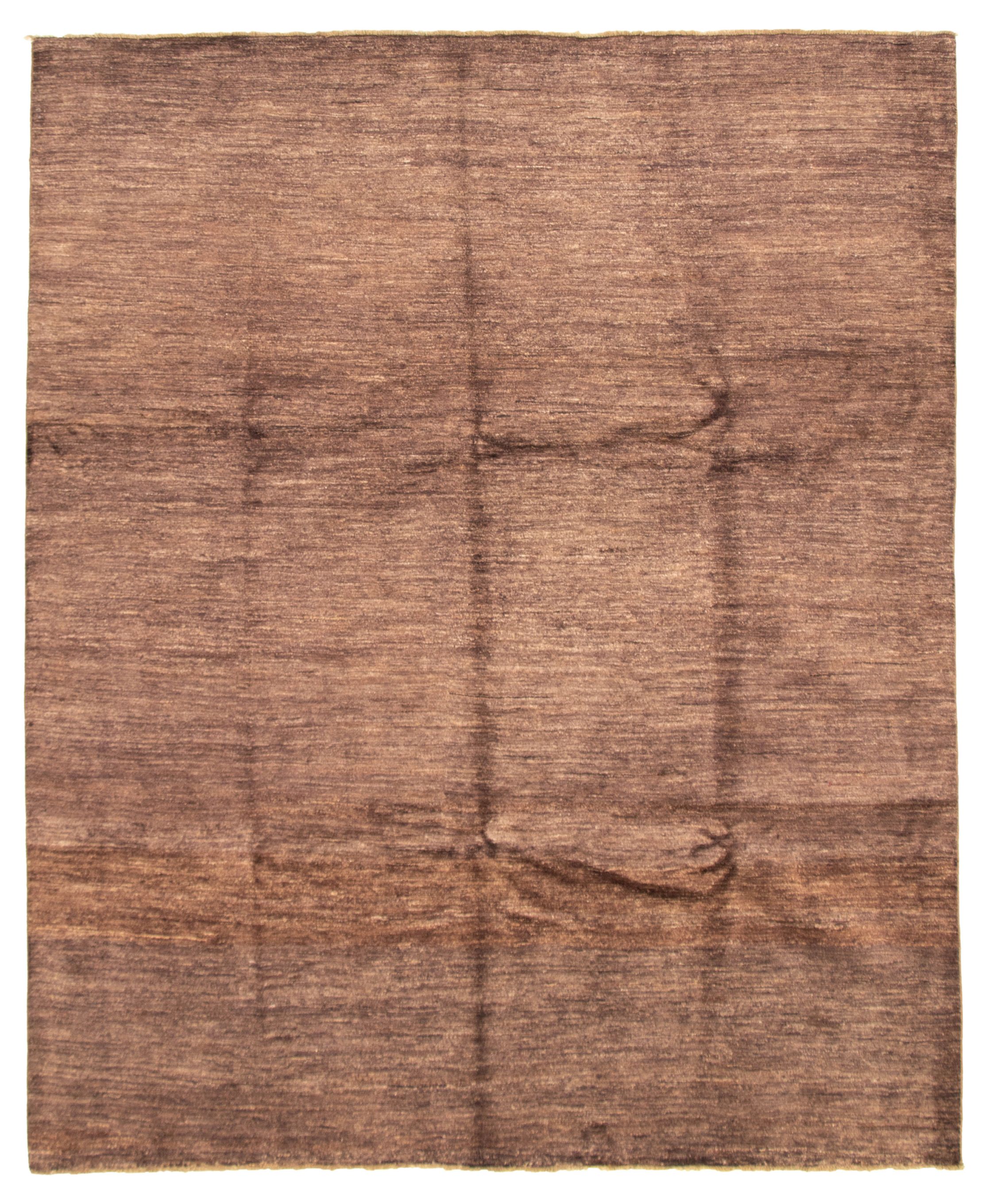 Hand-knotted Peshawar Ziegler Dark Brown Wool Rug 8'0" x 9'9" Size: 8'0" x 9'9"  