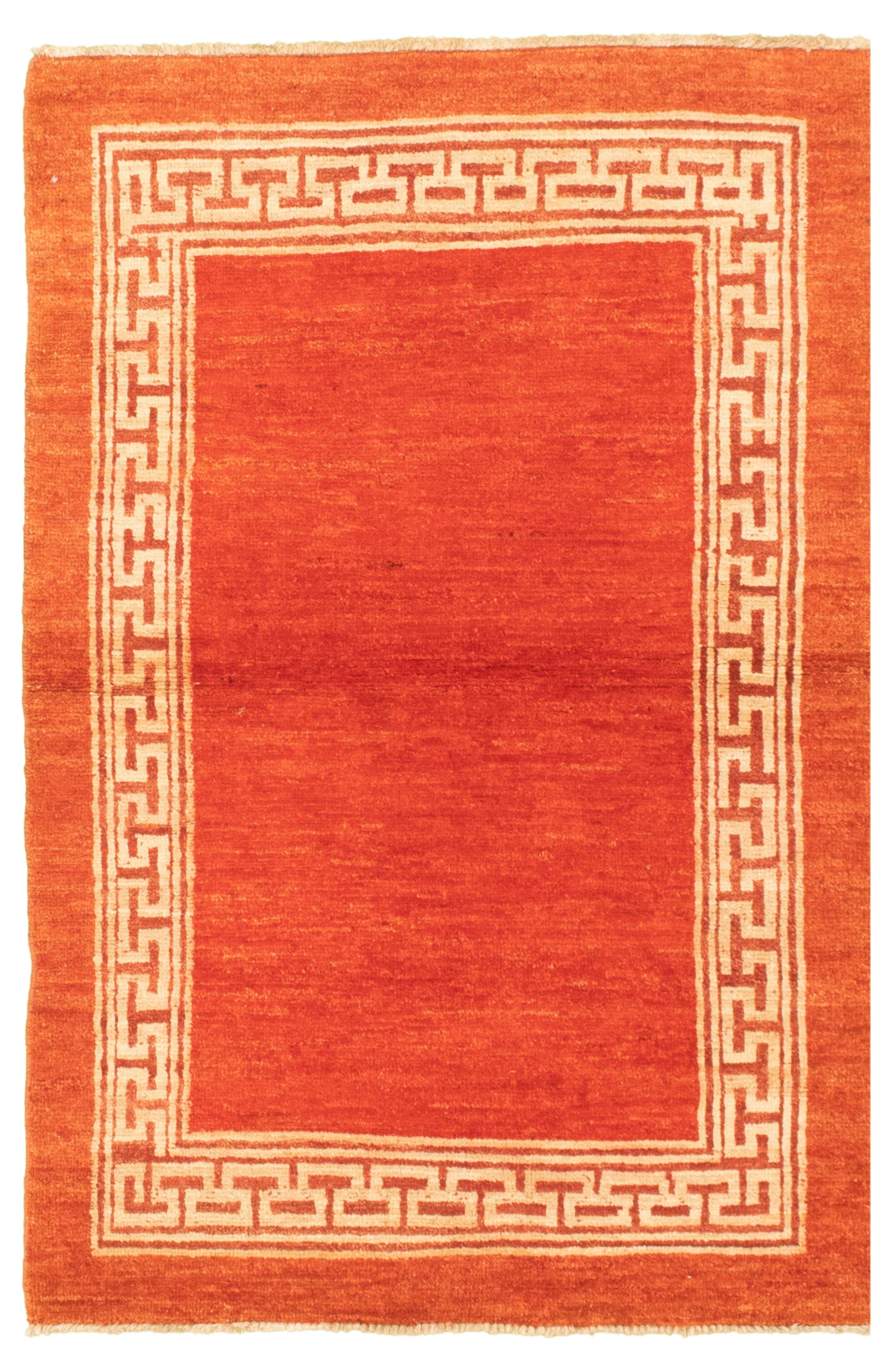 Hand-knotted Peshawar Ziegler Dark Copper Wool Rug 4'1" x 6'1" Size: 4'1" x 6'1"  