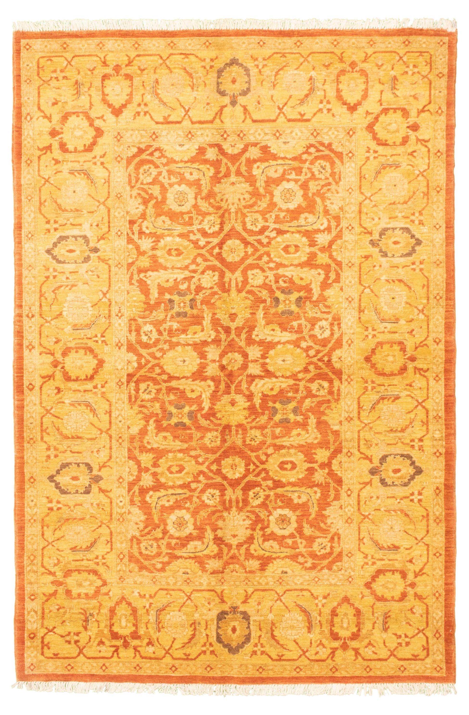 Hand-knotted Chobi Finest Copper Wool Rug 6'2" x 9'2"  Size: 6'2" x 9'2"  