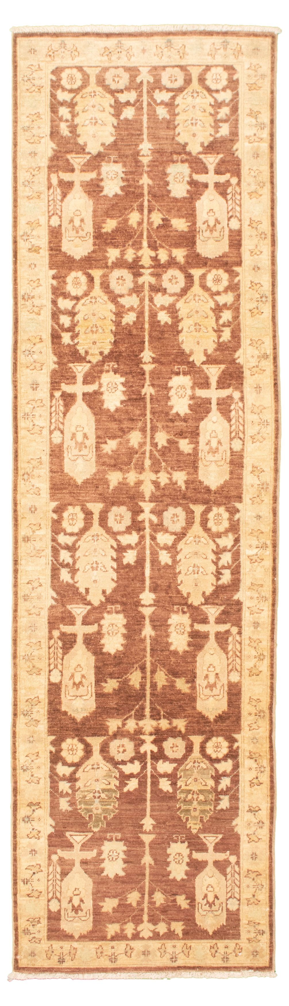 Hand-knotted Chobi Finest Brown Wool Rug 2'7" x 9'10" Size: 2'7" x 9'10"  