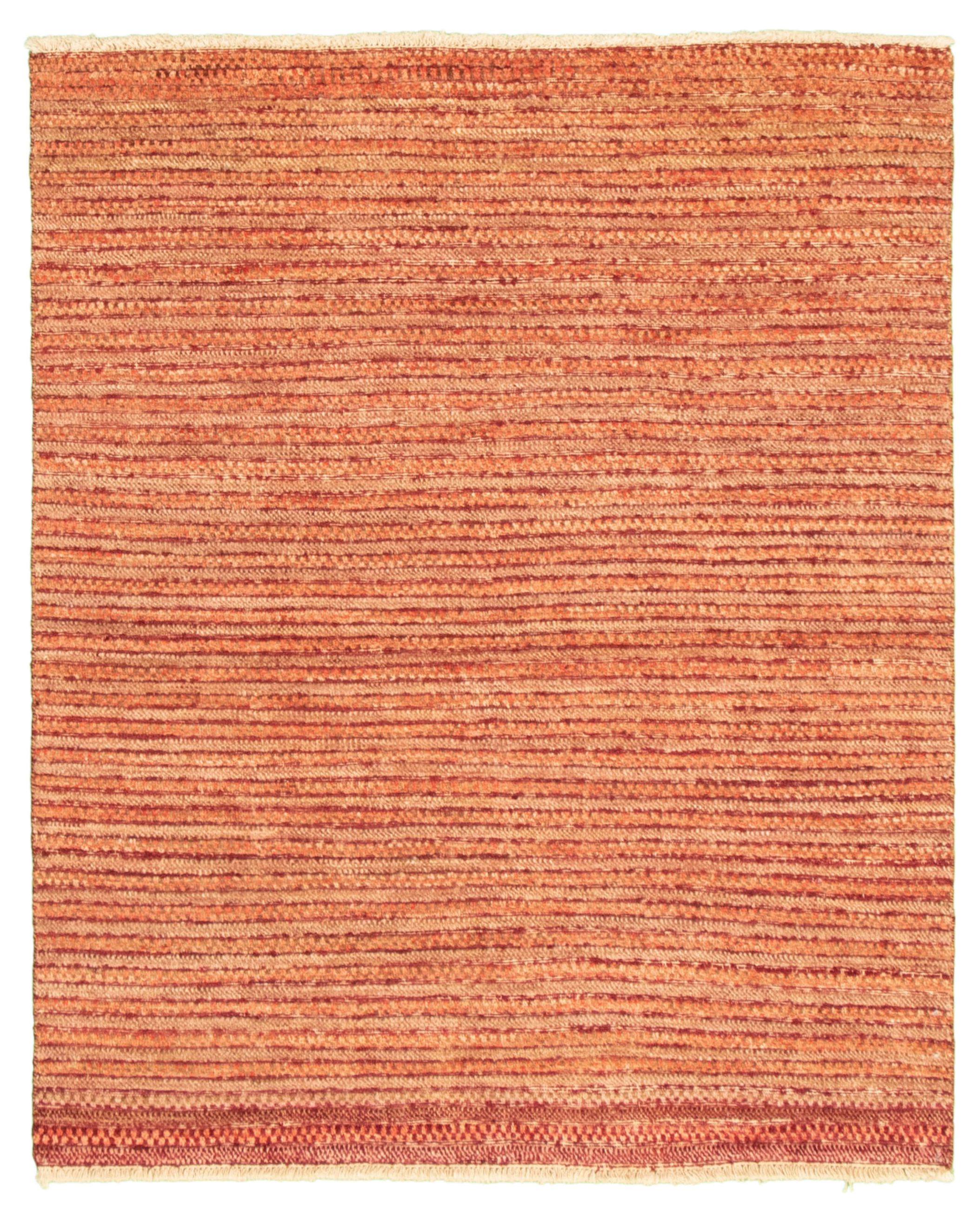 Hand-knotted Peshawar Ziegler Copper Wool Rug 4'0" x 4'10" Size: 4'0" x 4'10"  