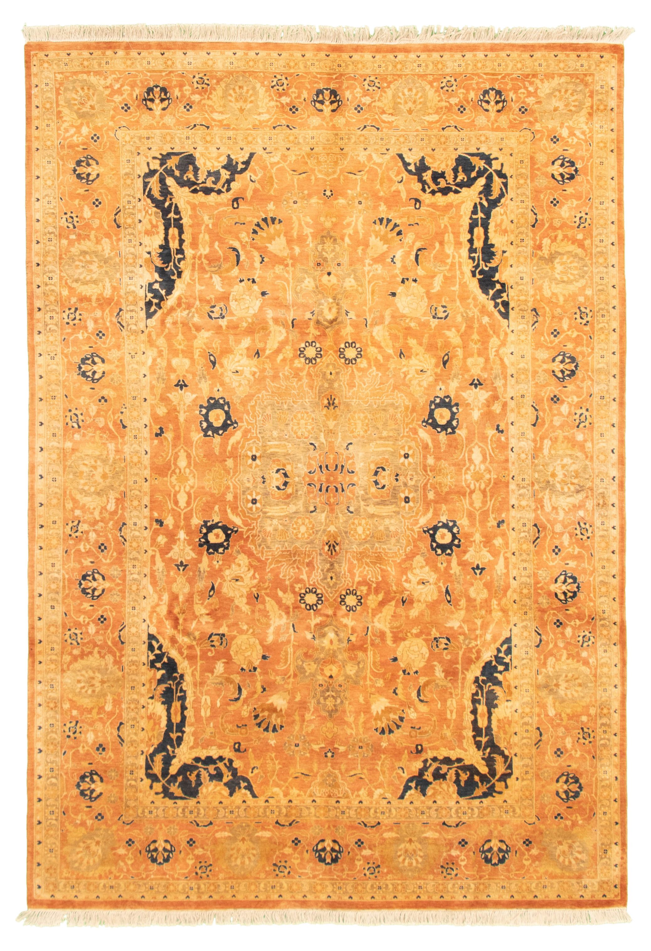 Hand-knotted Pako Persian 18/20 Copper Wool Rug 6'0" x 8'10" Size: 6'0" x 8'10"  