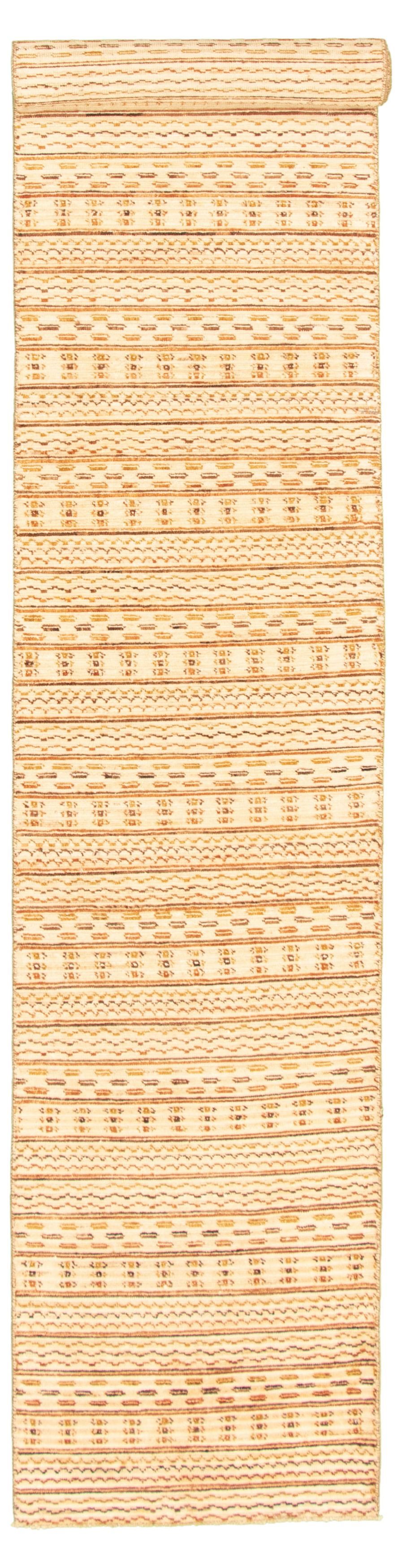Hand-knotted Peshawar Ziegler Ivory, Light Brown Wool Rug 2'5" x 14'9" Size: 2'5" x 14'9"  